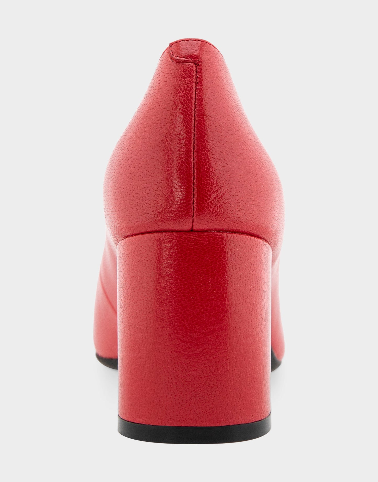 Aerosoles Minetta Racing Red Leather Mid-Heel Pump