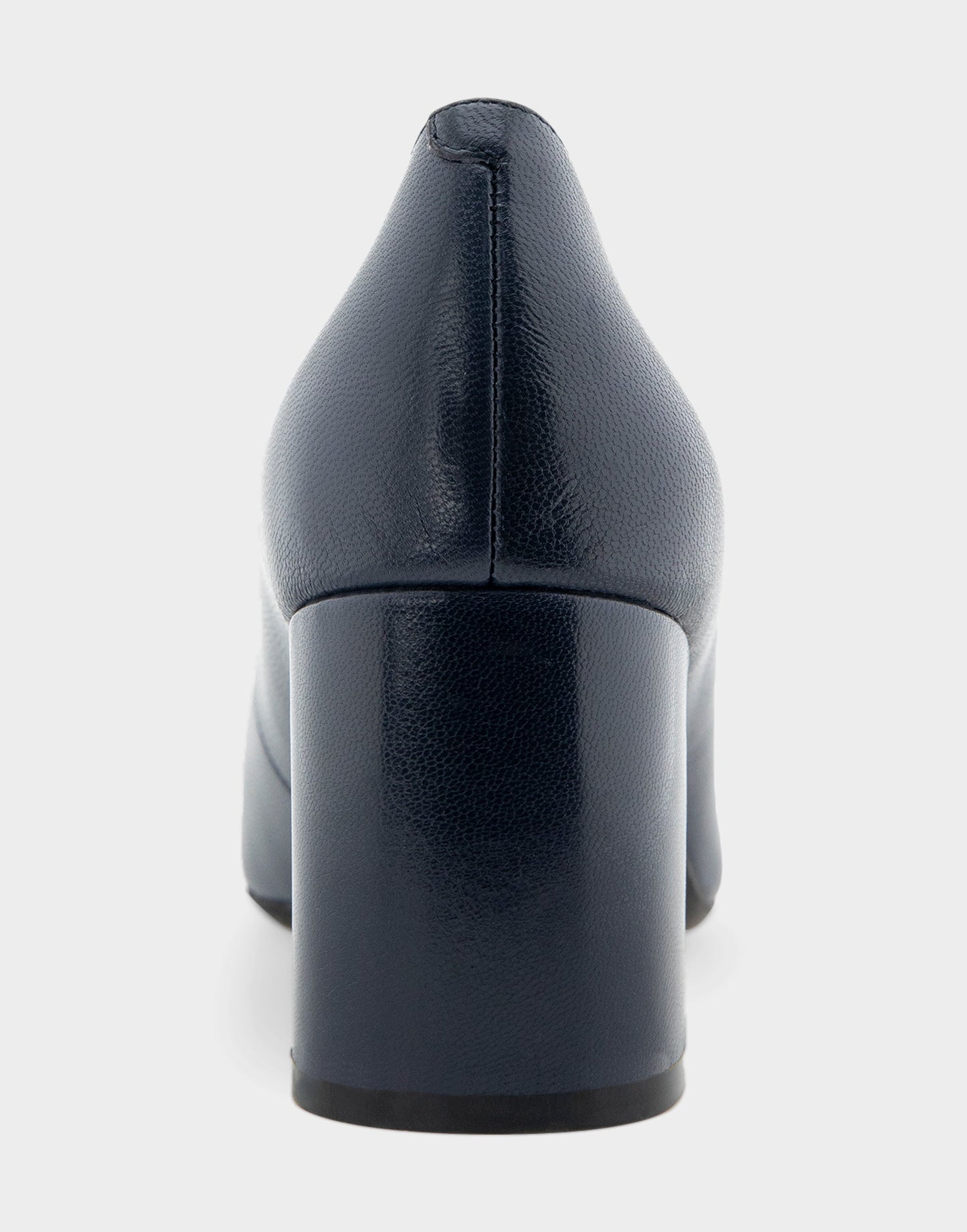 Aerosoles Minetta Navy Leather Mid-Heel Pump