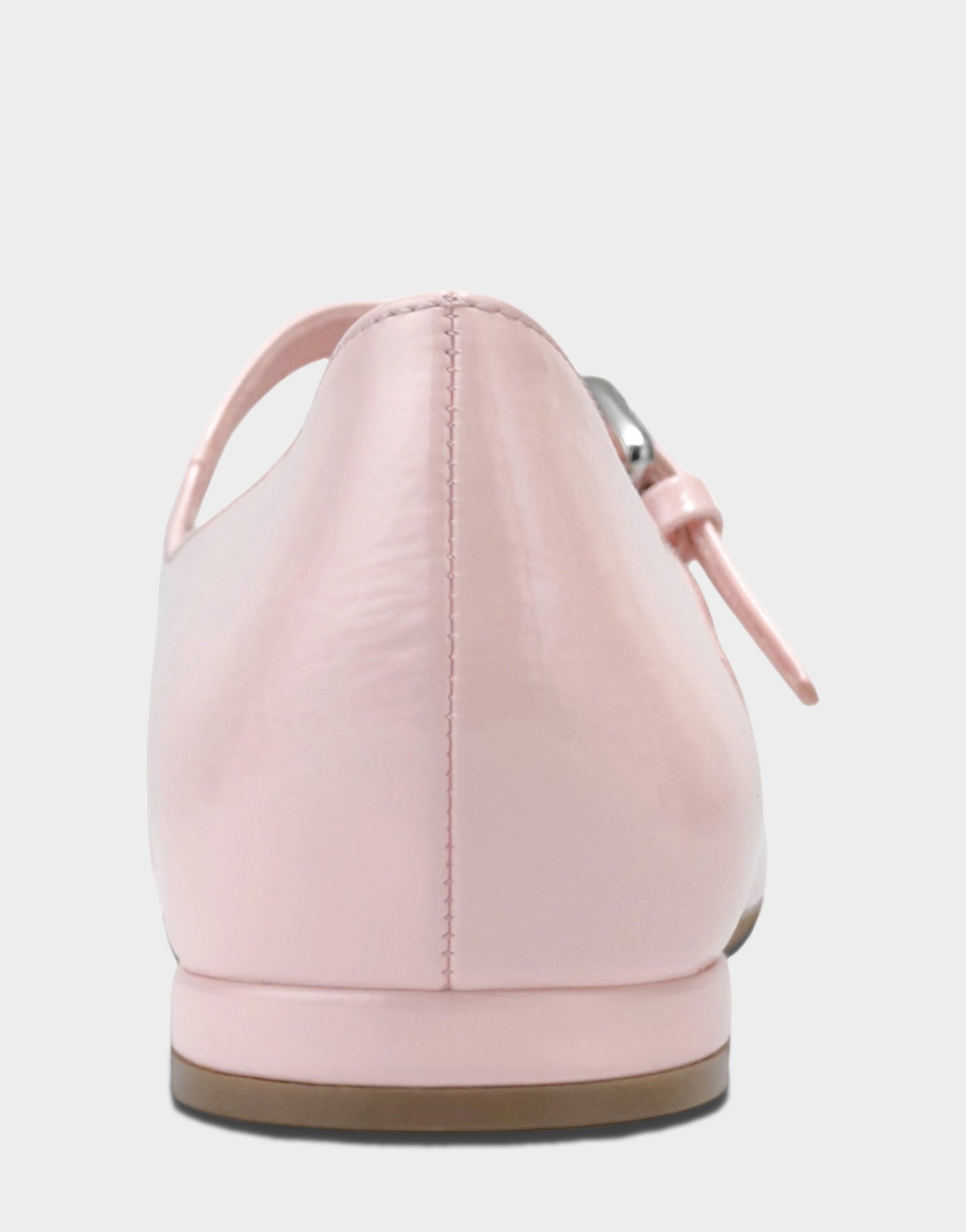 Aerosoles Women's Casual Flat in Pale Pink Faux Crinkle Patent