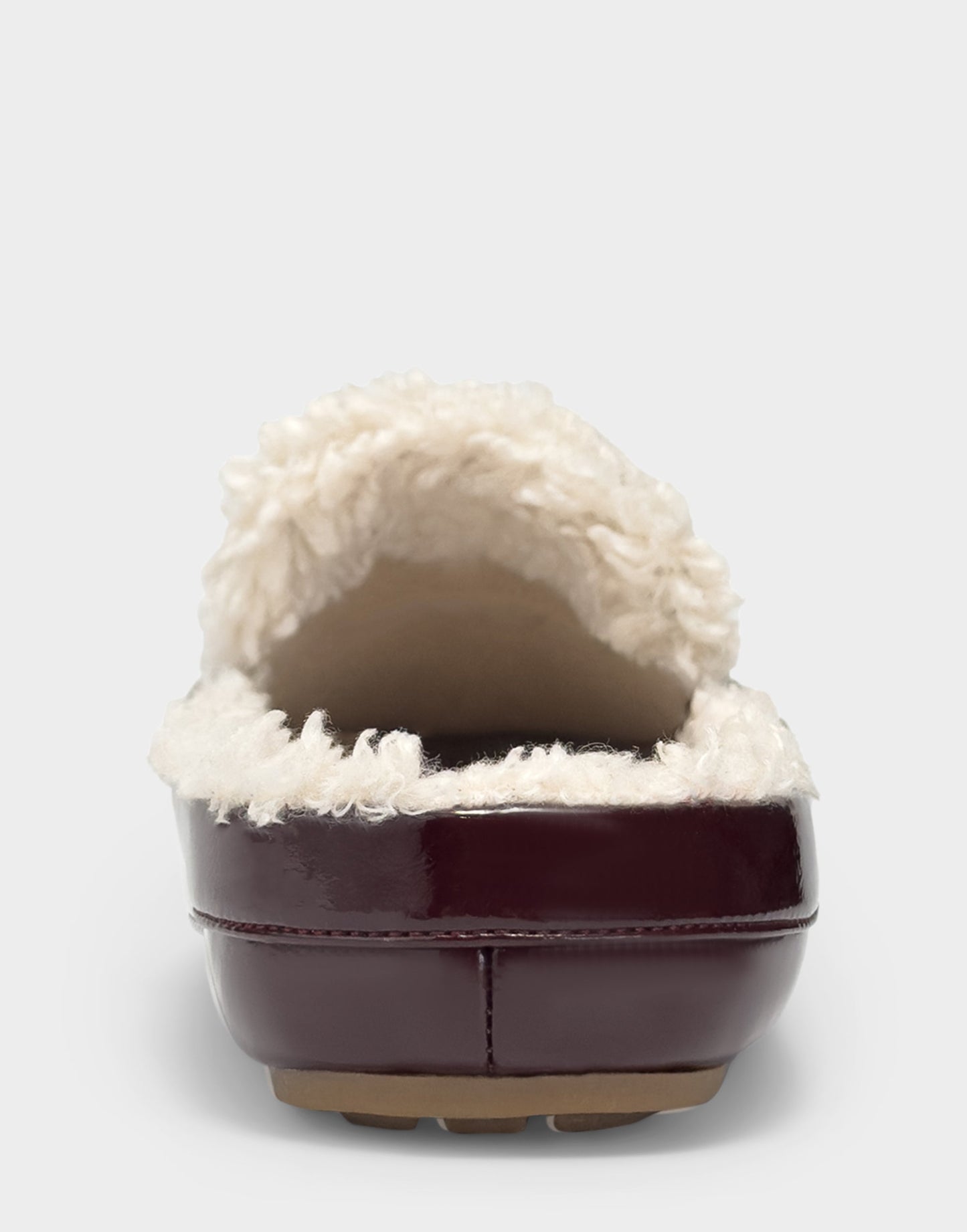 Aerosoles Women's Loafer Mule in Merlot Crinkle Patent/Shearling