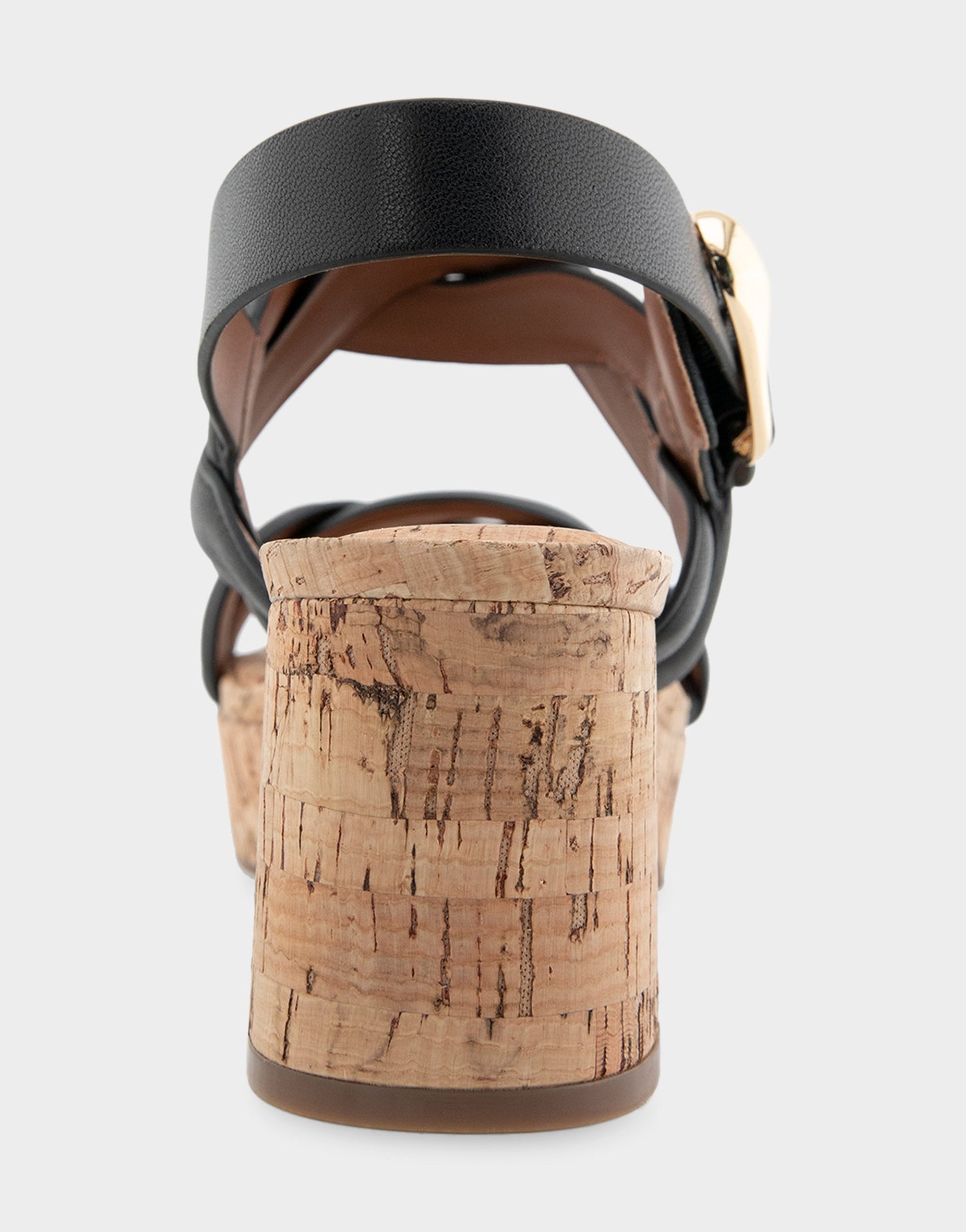 Aerosoles Comfortable Women's Platform Sandals in Black Leather/raffia