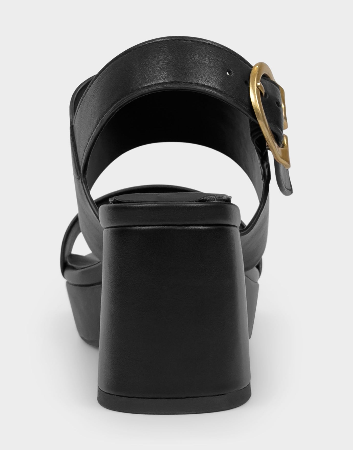 Aerosoles Comfortable Women's Platform Sandal in Black Faux Leather