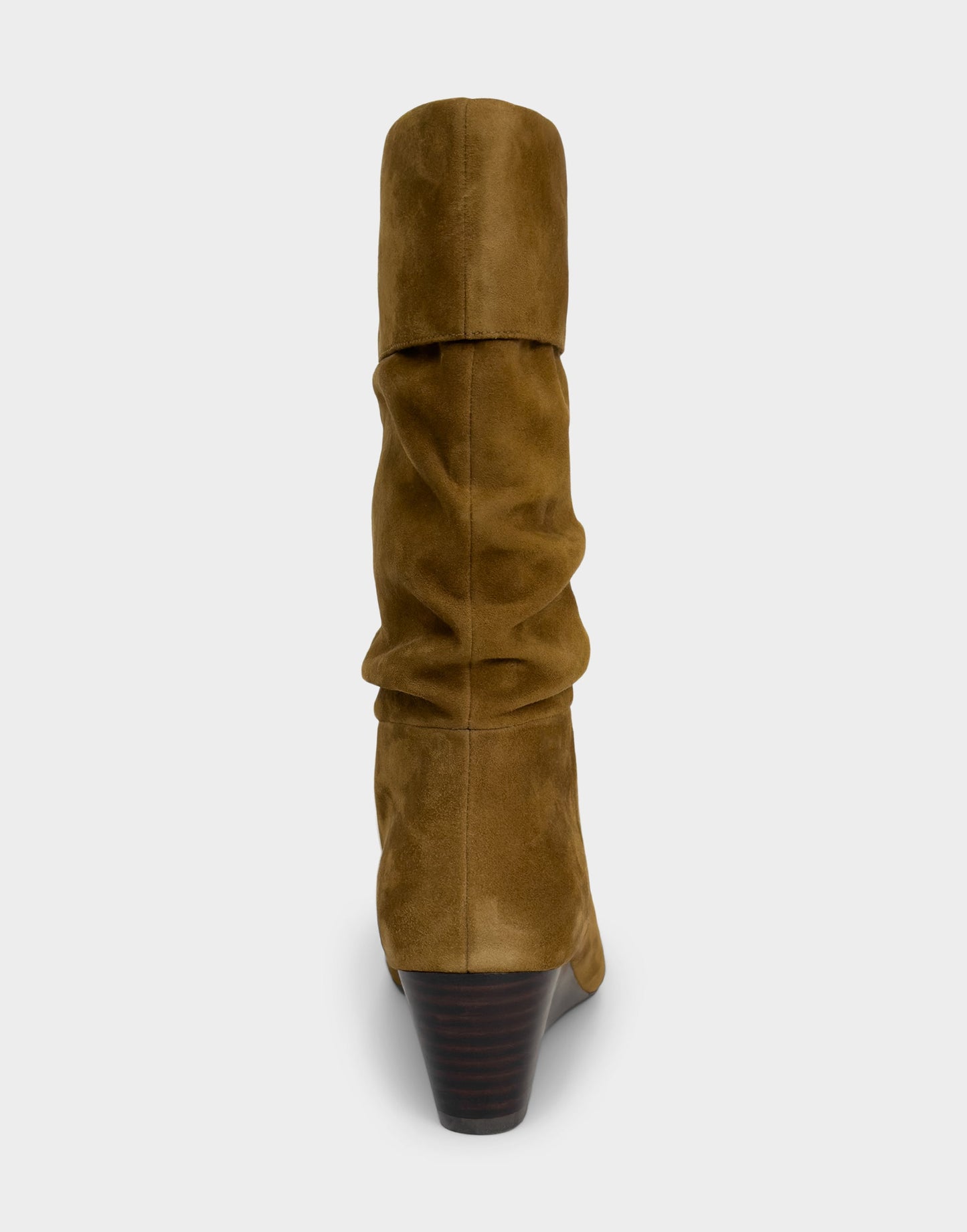 Aerosoles Comfortable Women's Mid Calf Boot In Brown Suede