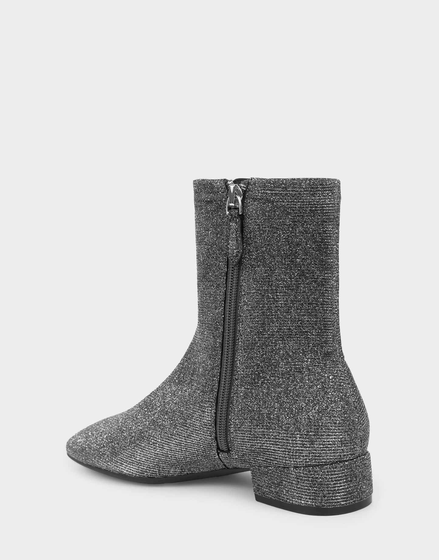 Aerosoles Comfortable Women's Low Block Heel Bootie In Gunmetal Fabric