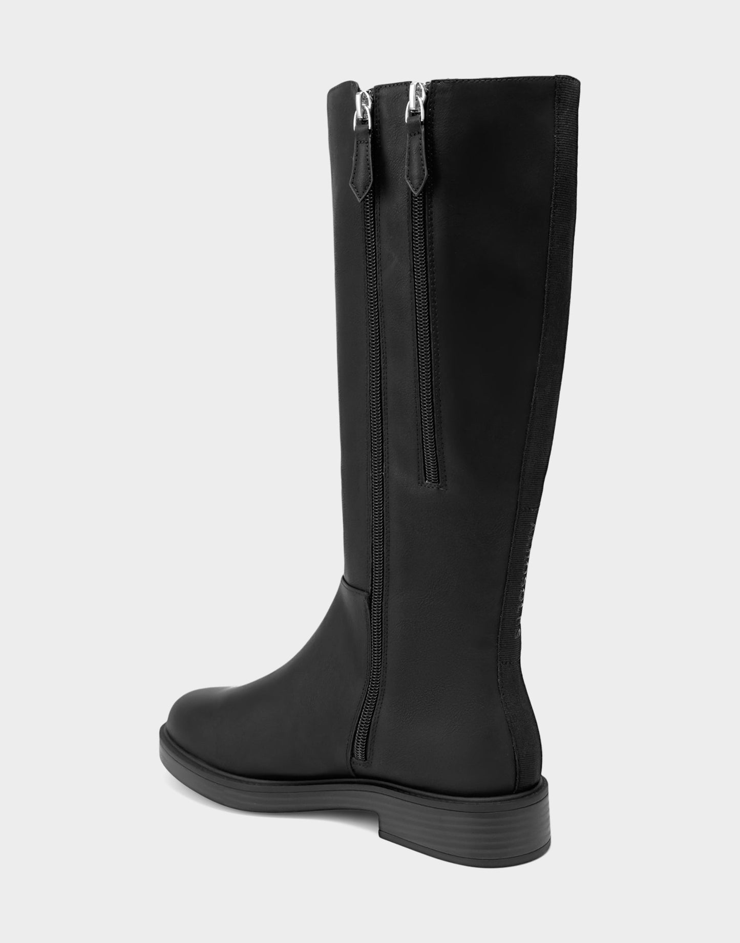 Aerosoles Comfortable Women's Low Block Heel Boot In Black Faux Leather