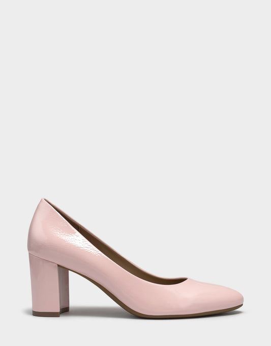 Aerosoles Women's Dress Pump in Pale Pink Faux Crinkle Patent