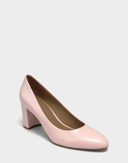 Aerosoles Women's Dress Pump in Pale Pink Faux Crinkle Patent