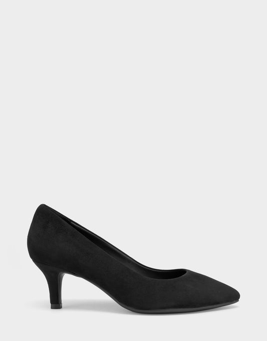 Aerosoles Women's Kitten Heel Pump in Black Suede