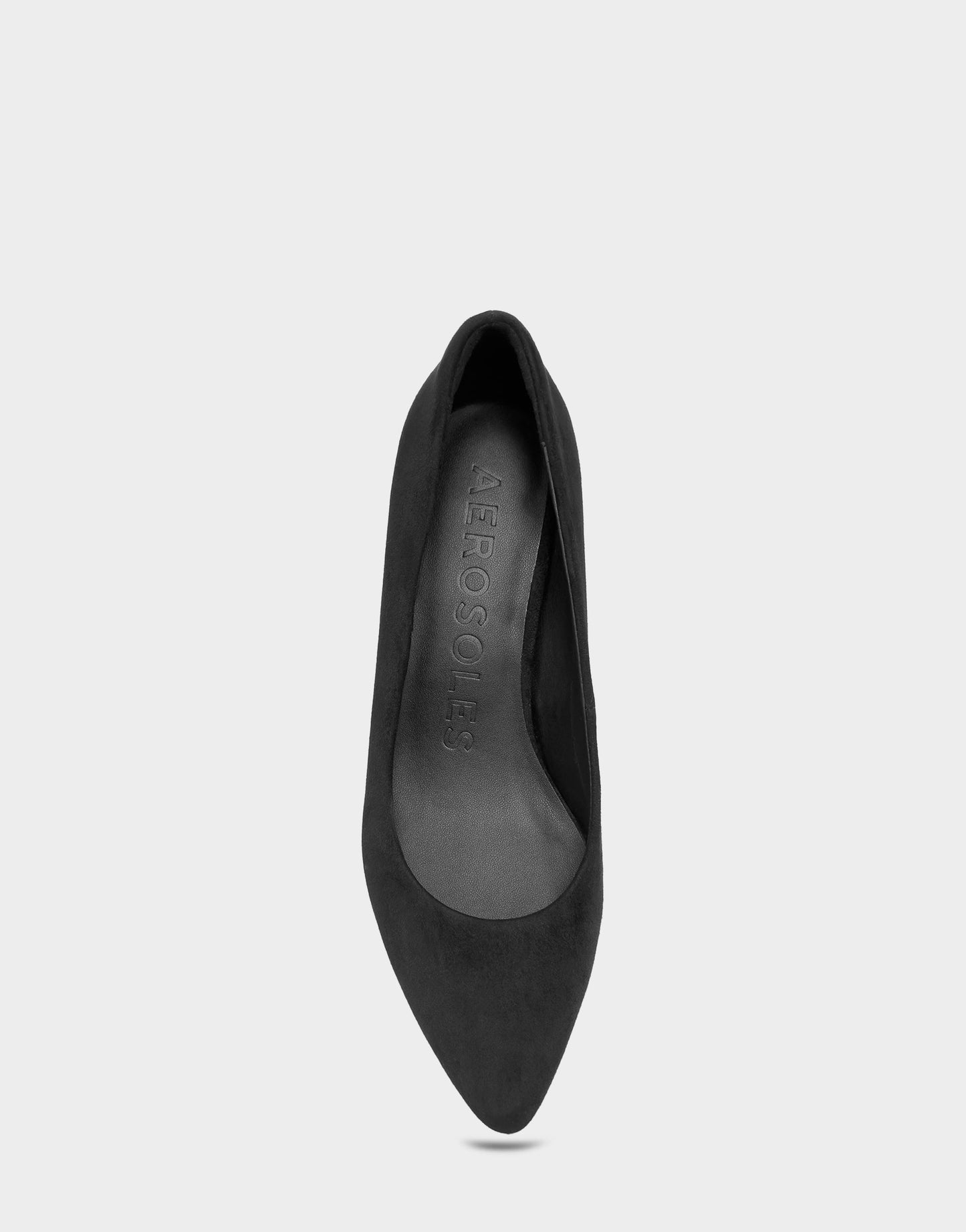 Aerosoles Women's Kitten Heel Pump in Black Suede