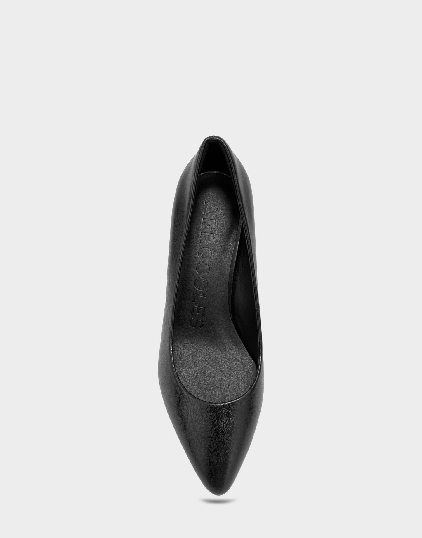Aerosoles Women's Kitten Heel Pump in Black Leather