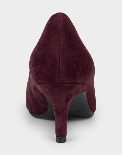 Aerosoles Women's Kitten Heel Pump in Fig Suede