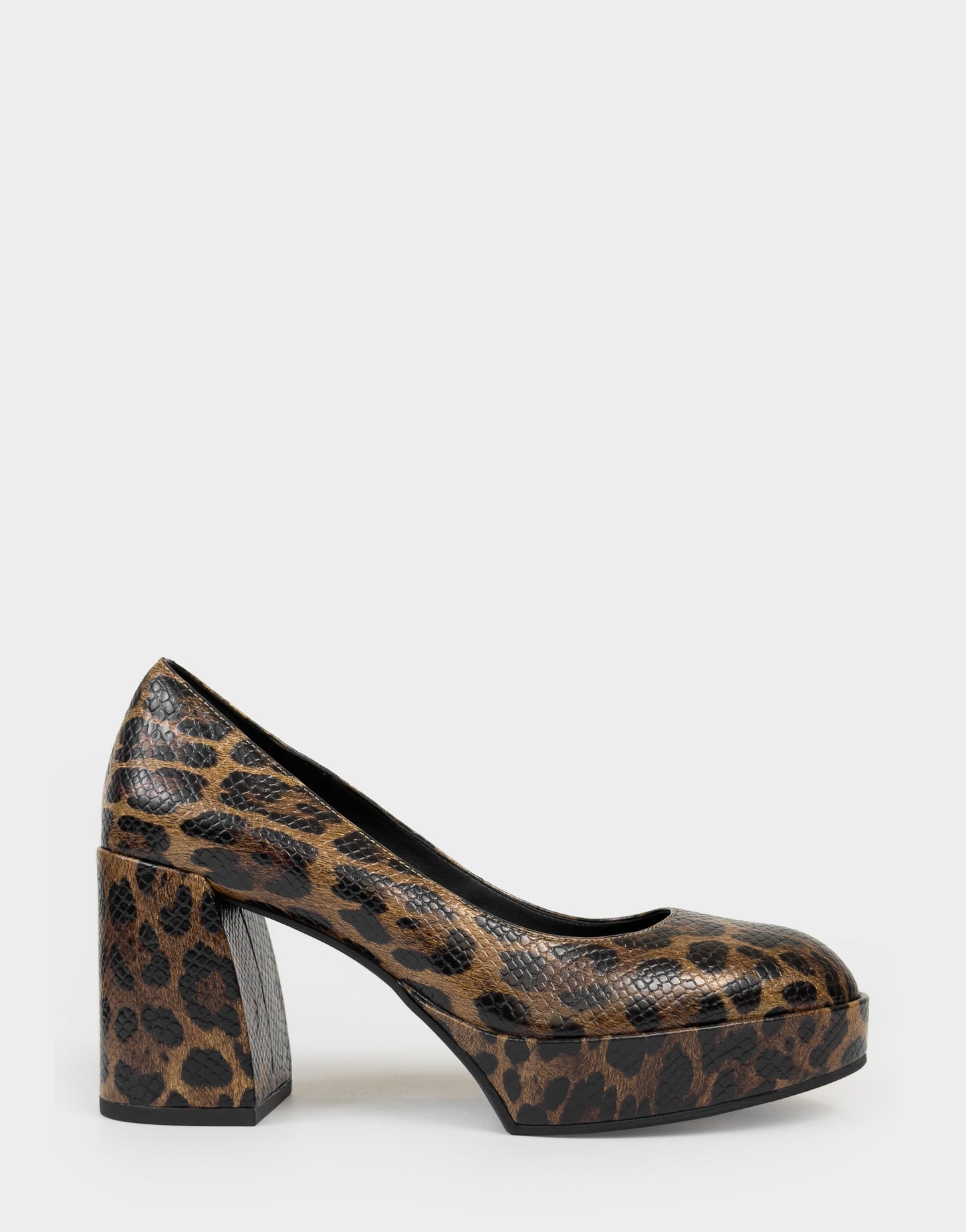 Aerosoles Women's Platform Pump in Mocha Jaguar Print Faux Leather