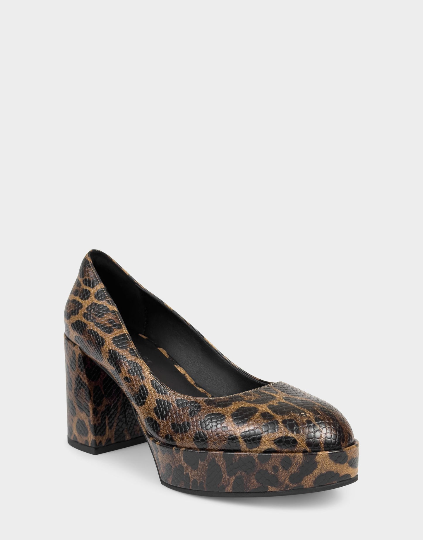 Aerosoles Women's Platform Pump in Mocha Jaguar Print Faux Leather