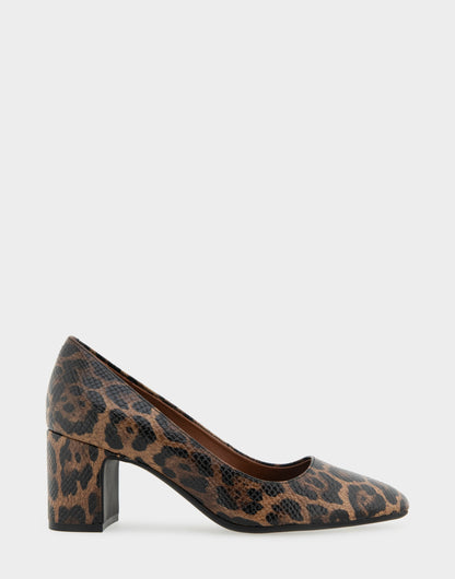 Aerosoles Women's Pump in Mocha Jaguar Embossed Print