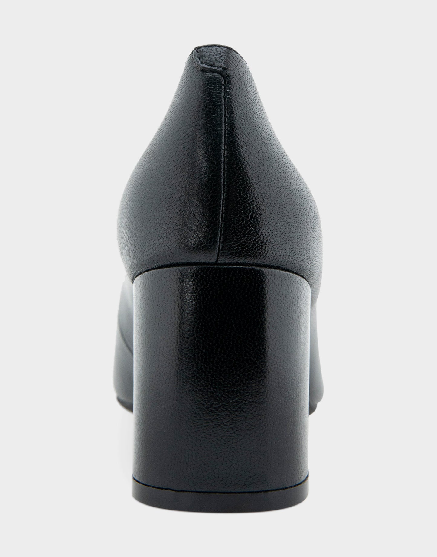 Aerosoles Minetta Black Leather Mid-Heel Pump