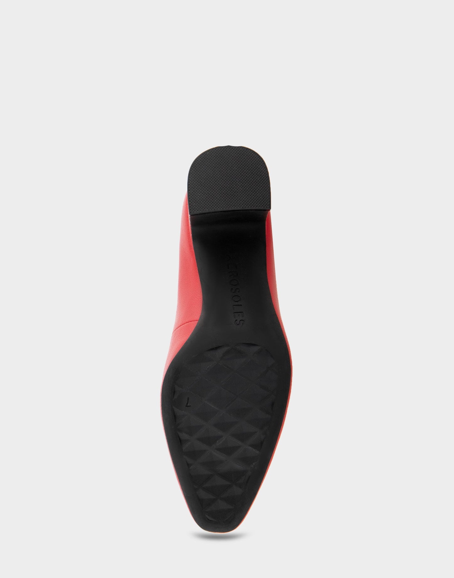 Aerosoles Minetta Racing Red Leather Mid-Heel Pump