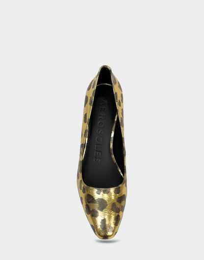 Aerosoles Women's Pump in Metallic Leopard
