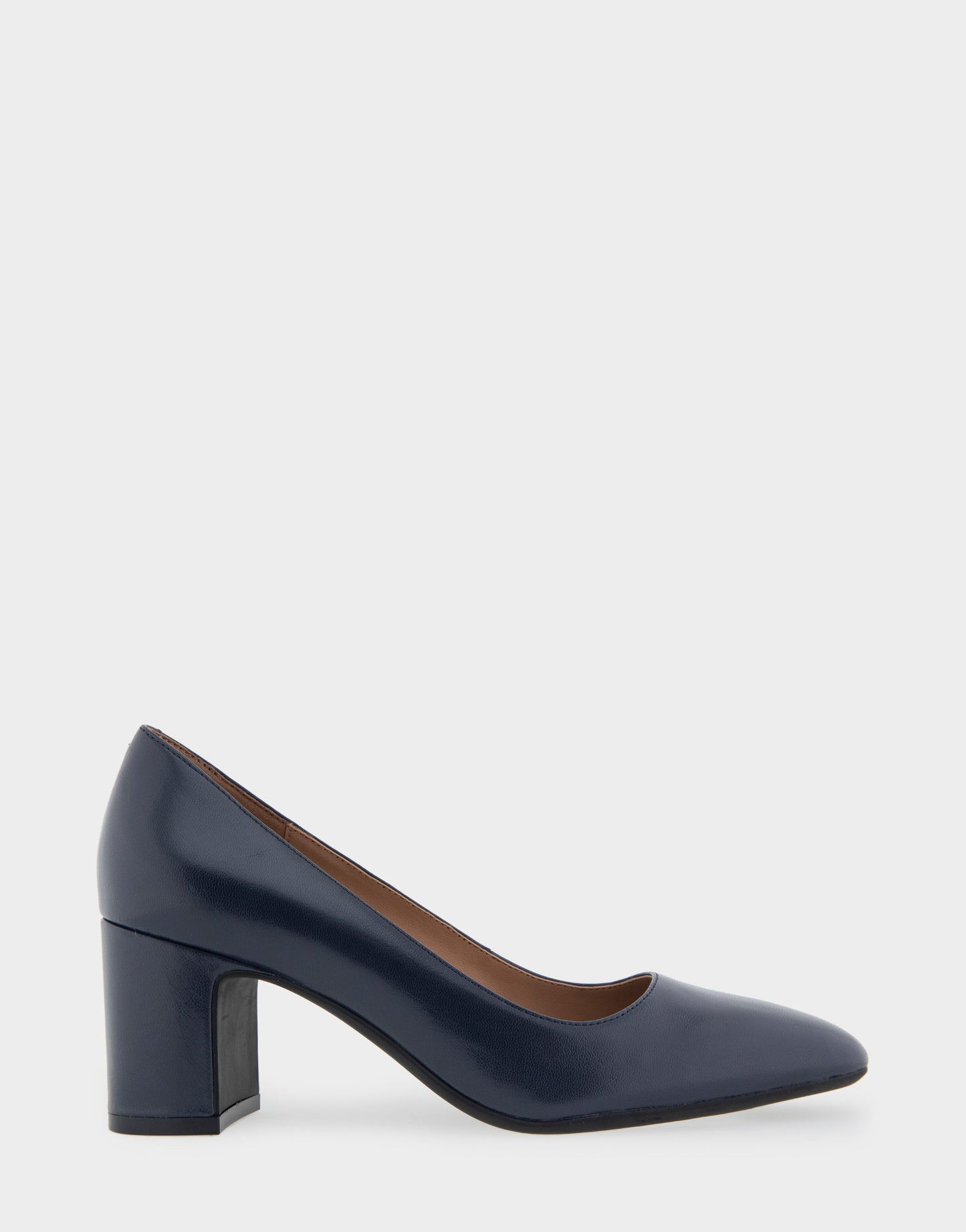 Aerosoles Minetta Navy Leather Mid-Heel Pump