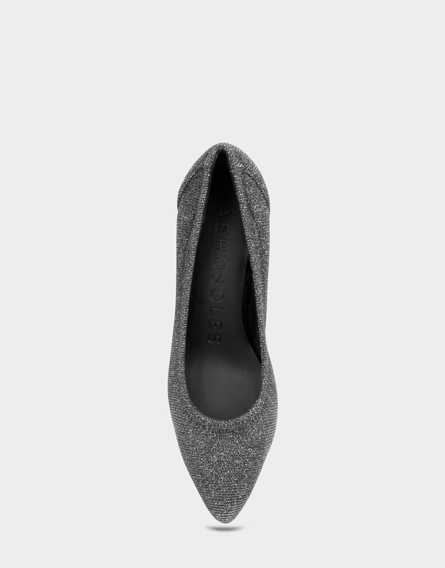 Aerosoles Women's Pump in Gunmetal Stretch Lame