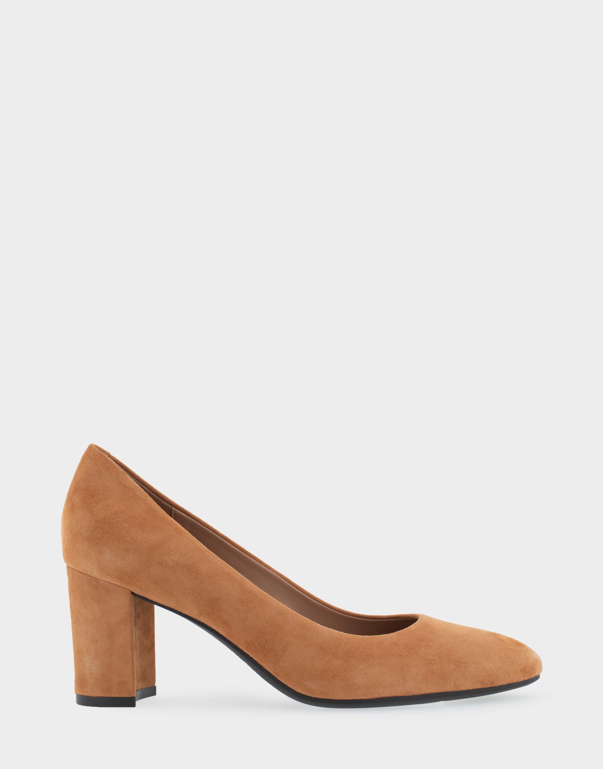 Aerosoles Betsy Tan Genuine Suede Mid Heel Pump