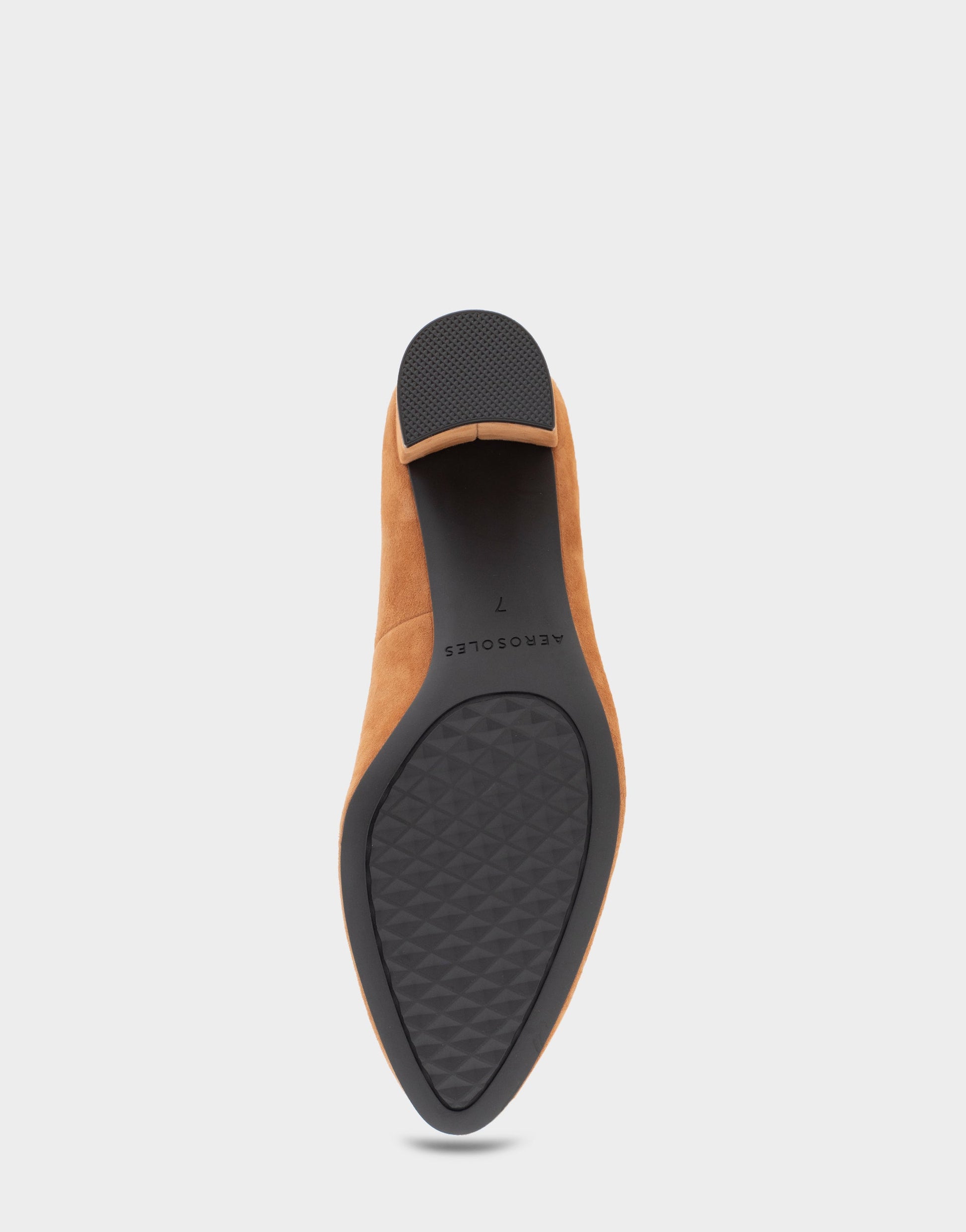 Aerosoles Betsy Tan Genuine Suede Mid Heel Pump
