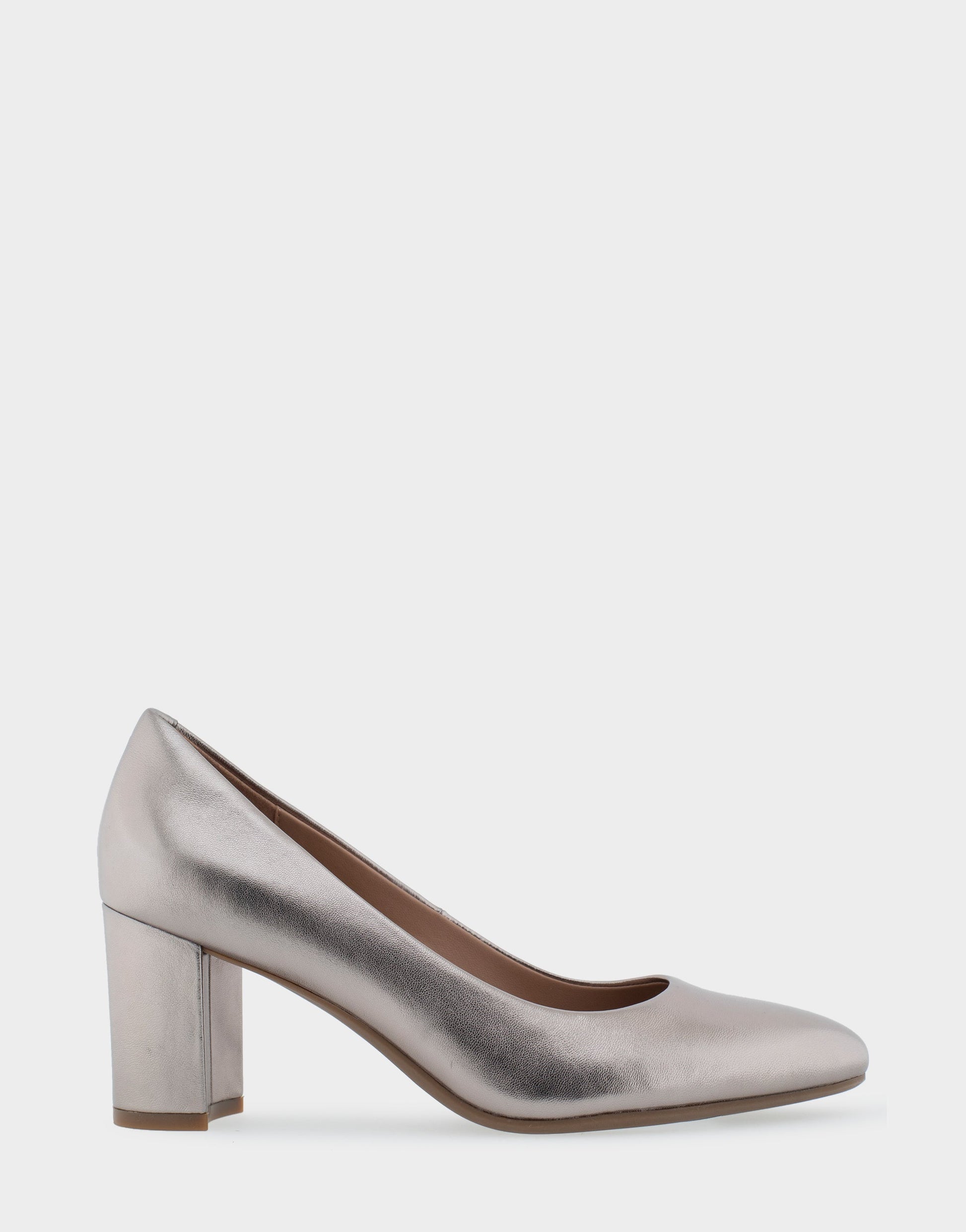 Aerosoles Betsy Champagne Genuine Leather Mid Heel Pump