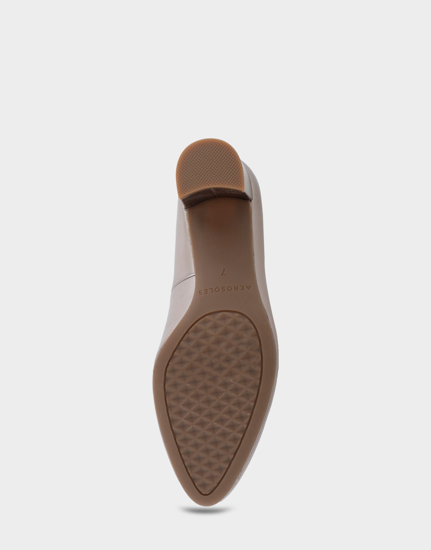 Aerosoles Betsy Champagne Genuine Leather Mid Heel Pump