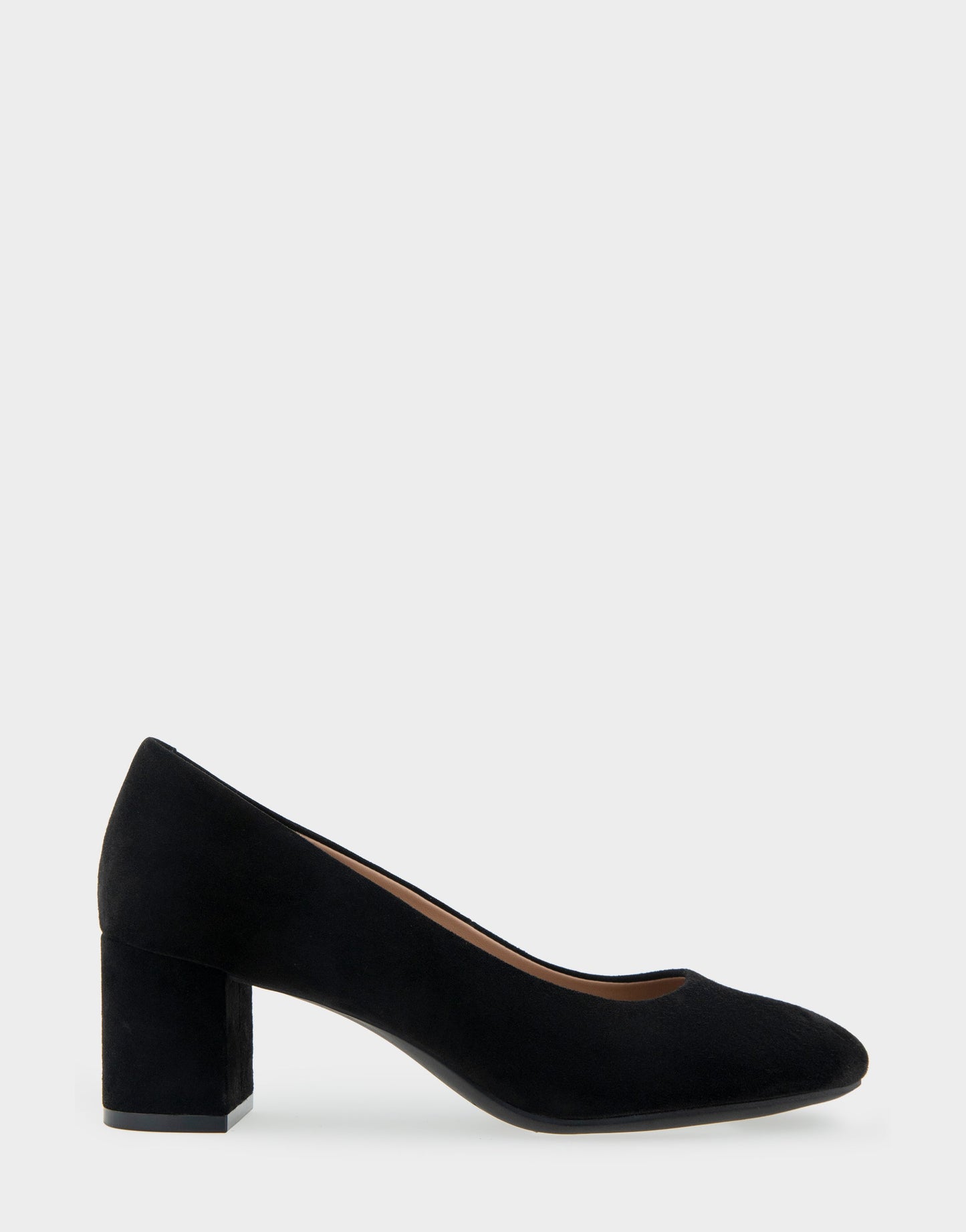 Aerosoles Ebel Black Genuine Suede Mid Heel Pump