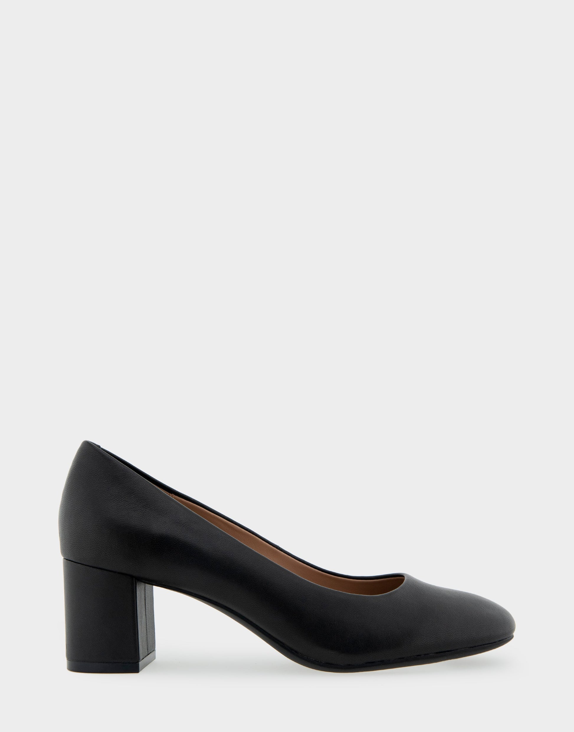 Aerosoles Ebel Black Genuine Leather Mid Heel Pump