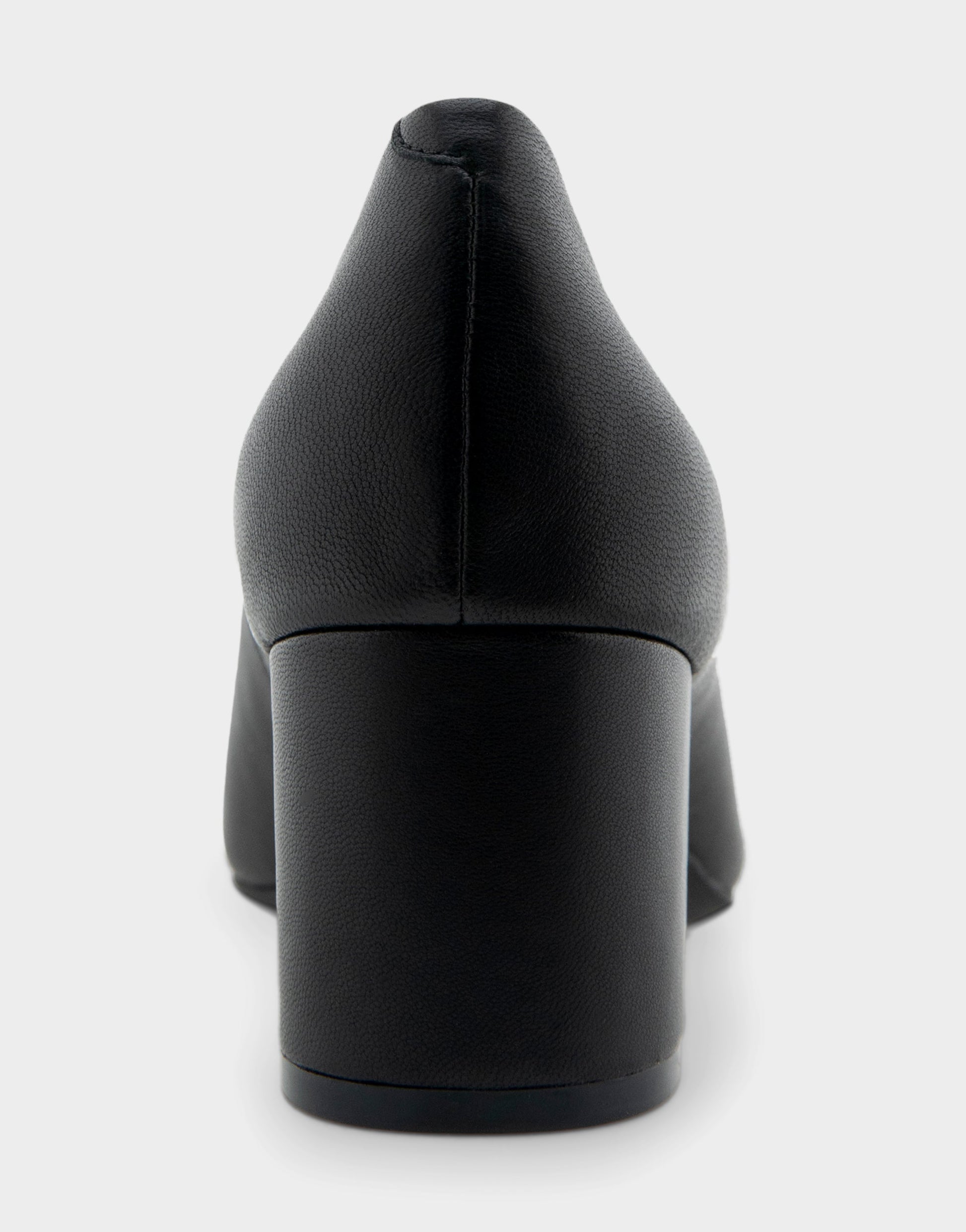 Aerosoles Ebel Black Genuine Leather Mid Heel Pump