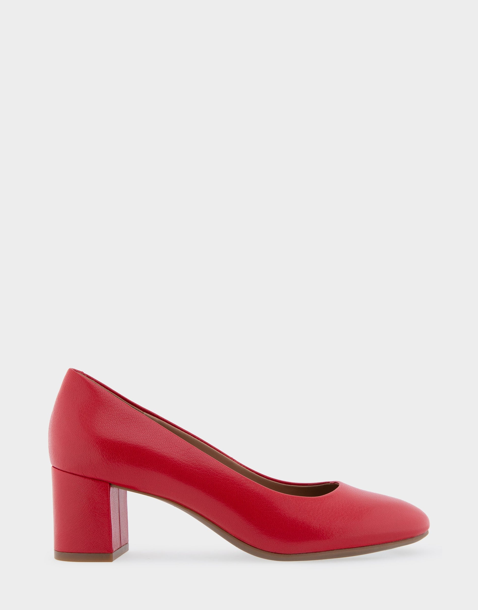 Aerosoles Ebel Racing Red Leather Mid Heel Pump