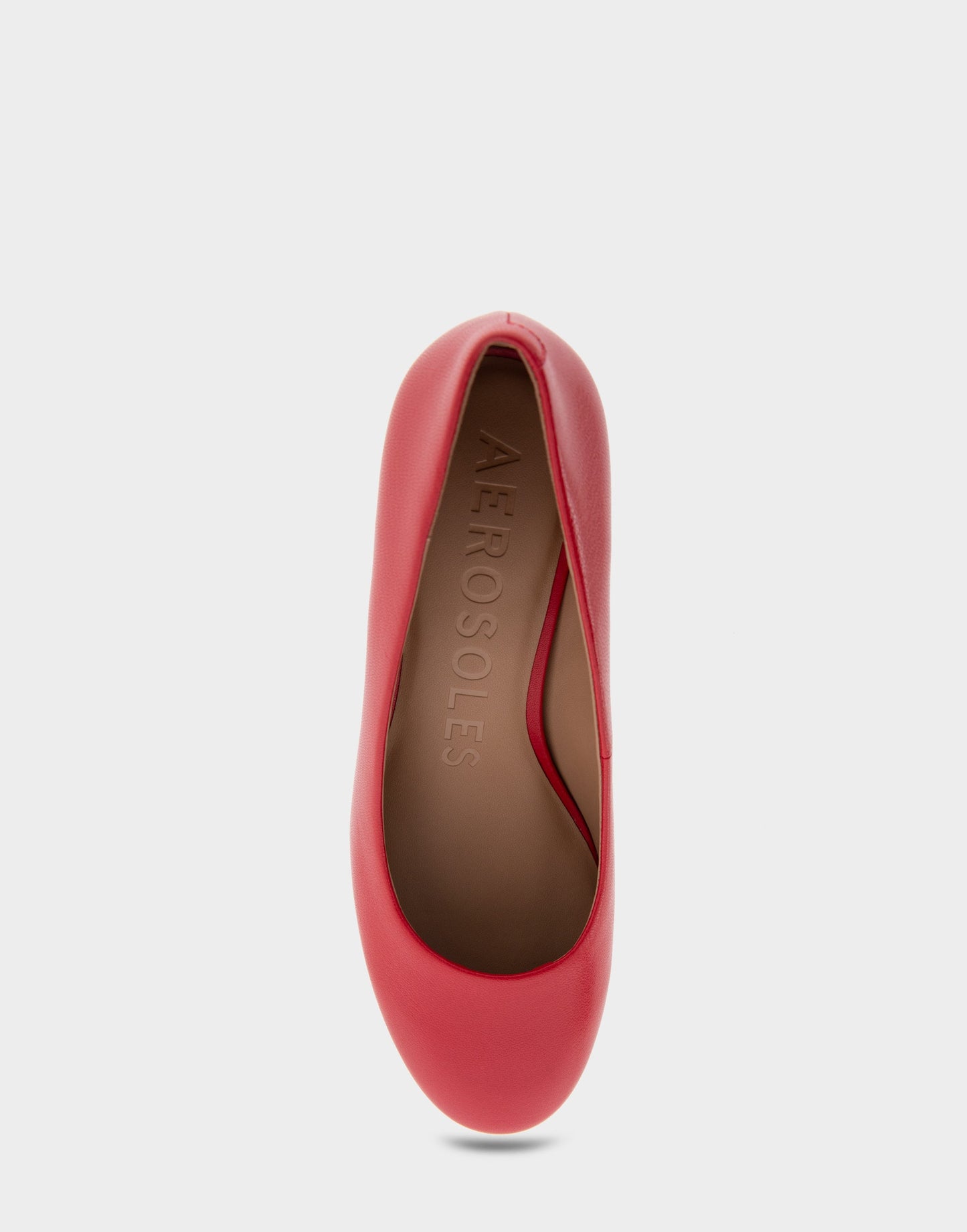 Aerosoles Ebel Racing Red Leather Mid Heel Pump