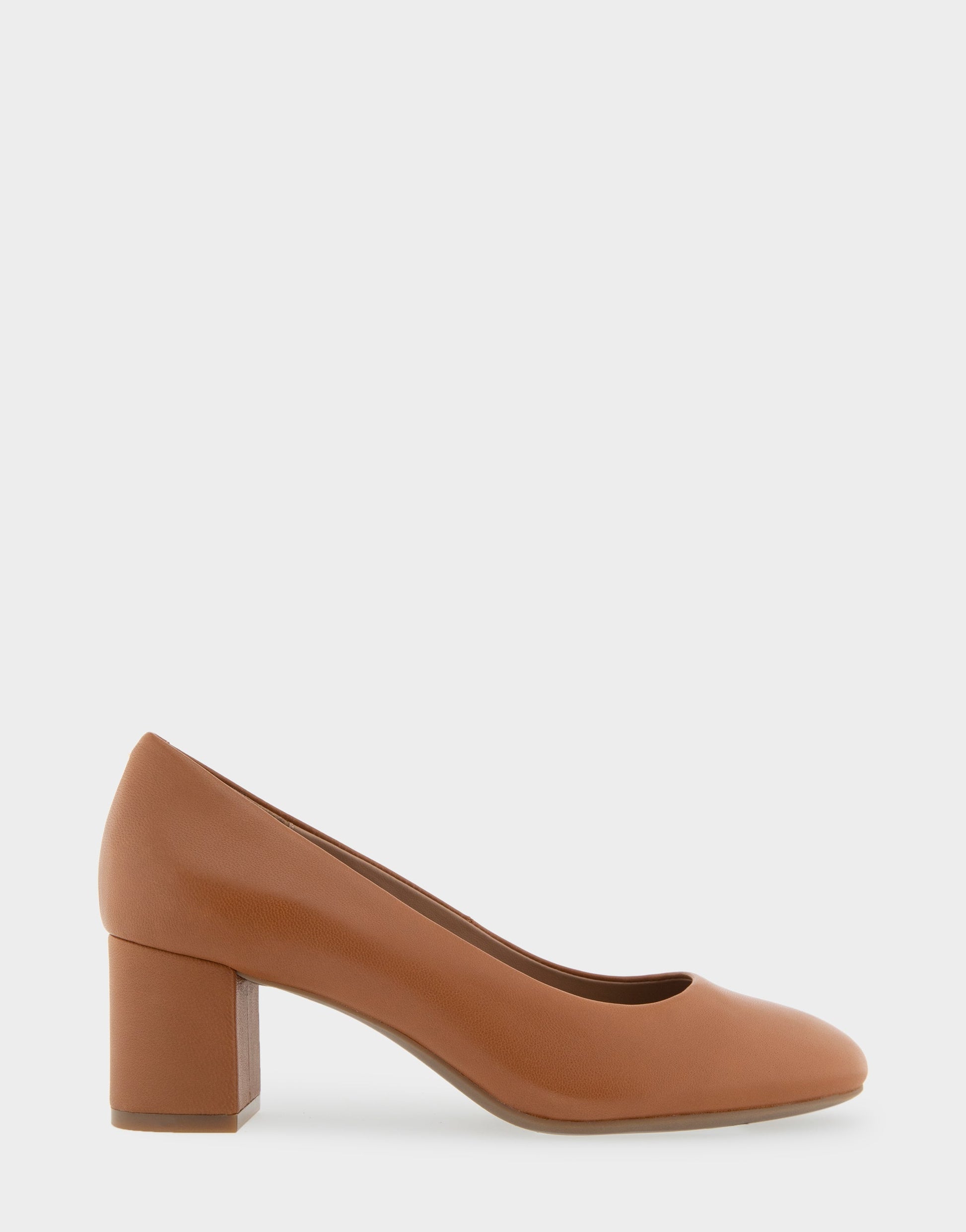 Aerosoles Ebel Tan Genuine Leather Mid Heel Pump
