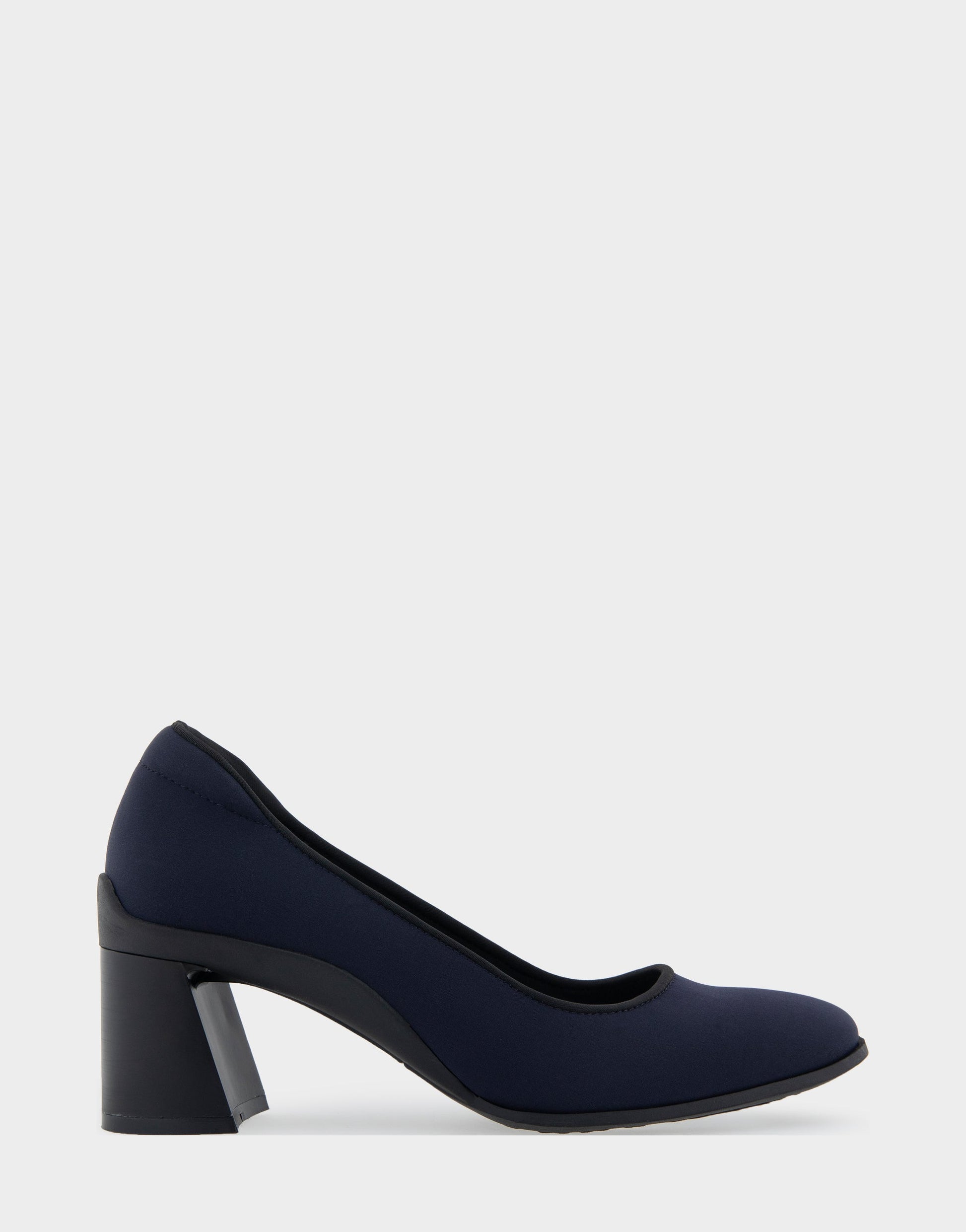Aerosoles Casta Navy Stretch Gabardine Fabric Mid Heel Pump