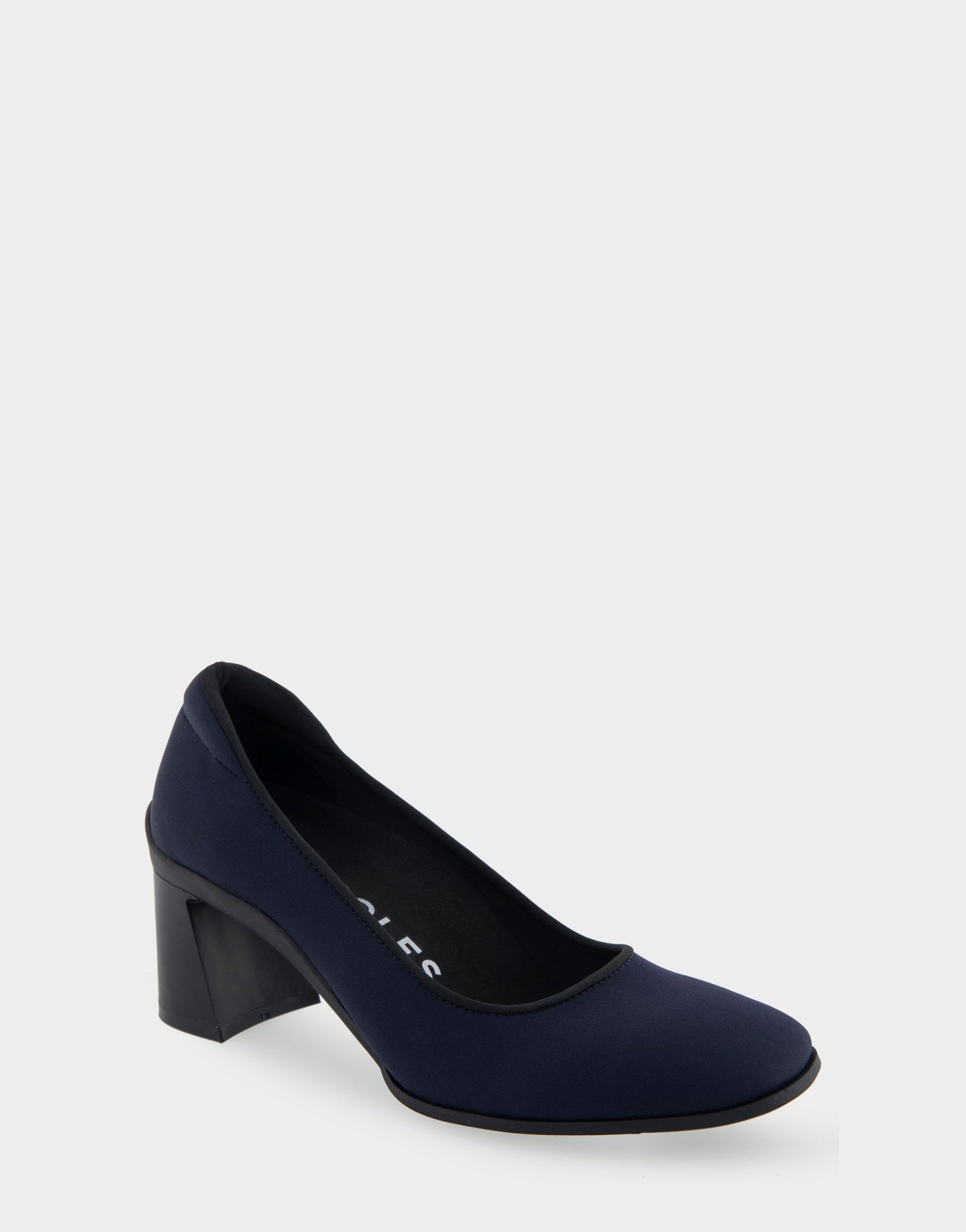 Aerosoles Casta Navy Stretch Gabardine Fabric Mid Heel Pump
