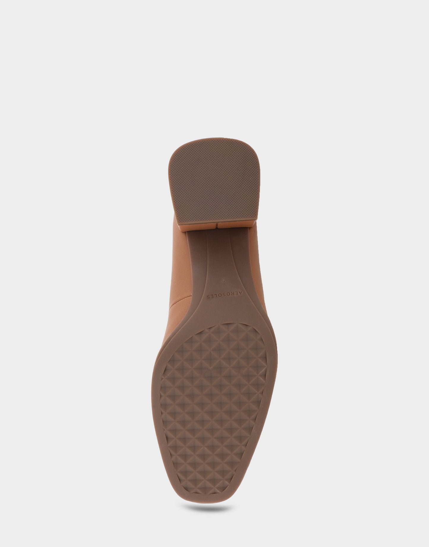 Aerosoles Alae Tan Genuine Leather Mid Heel Pump
