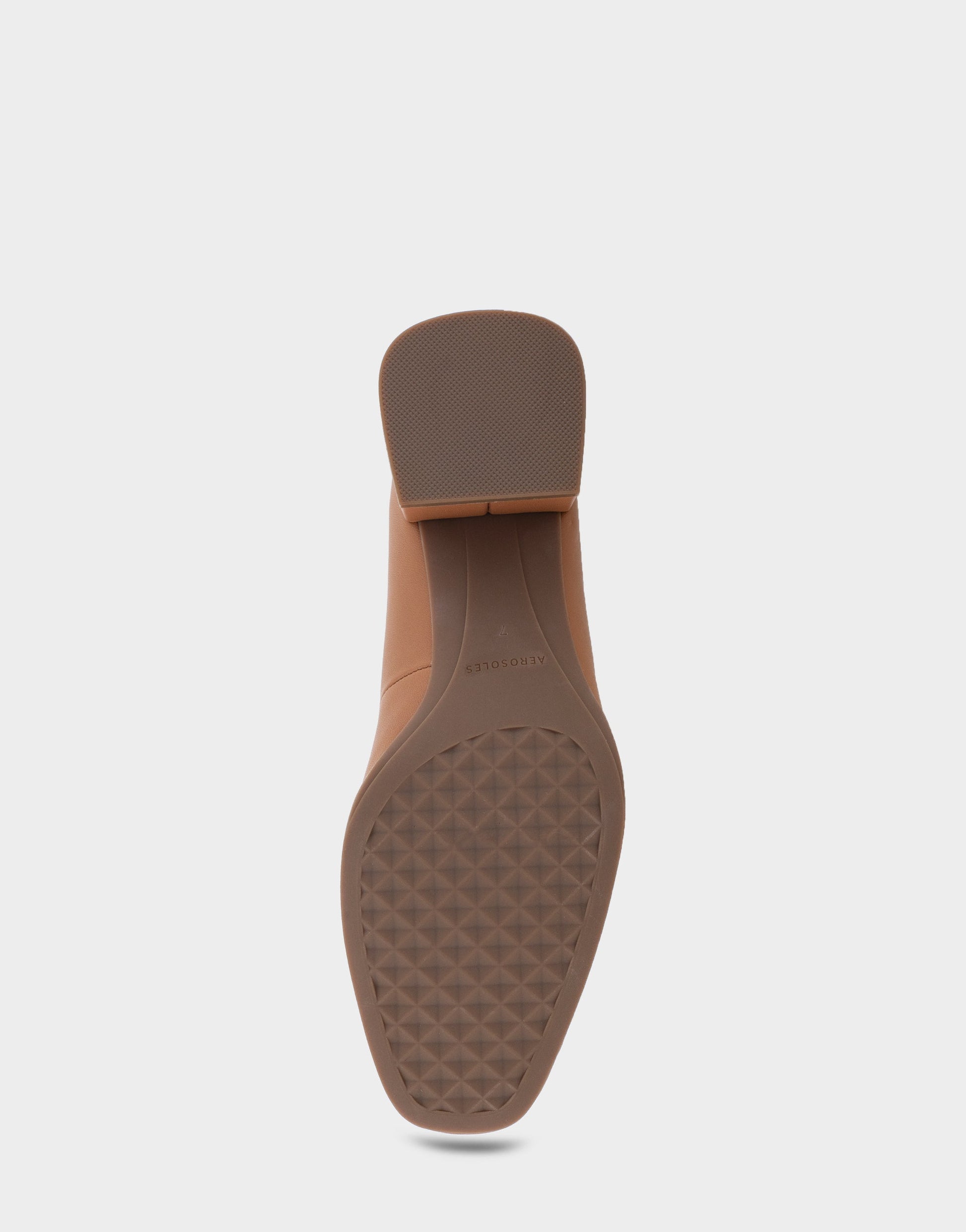 Aerosoles Alae Tan Genuine Leather Mid Heel Pump