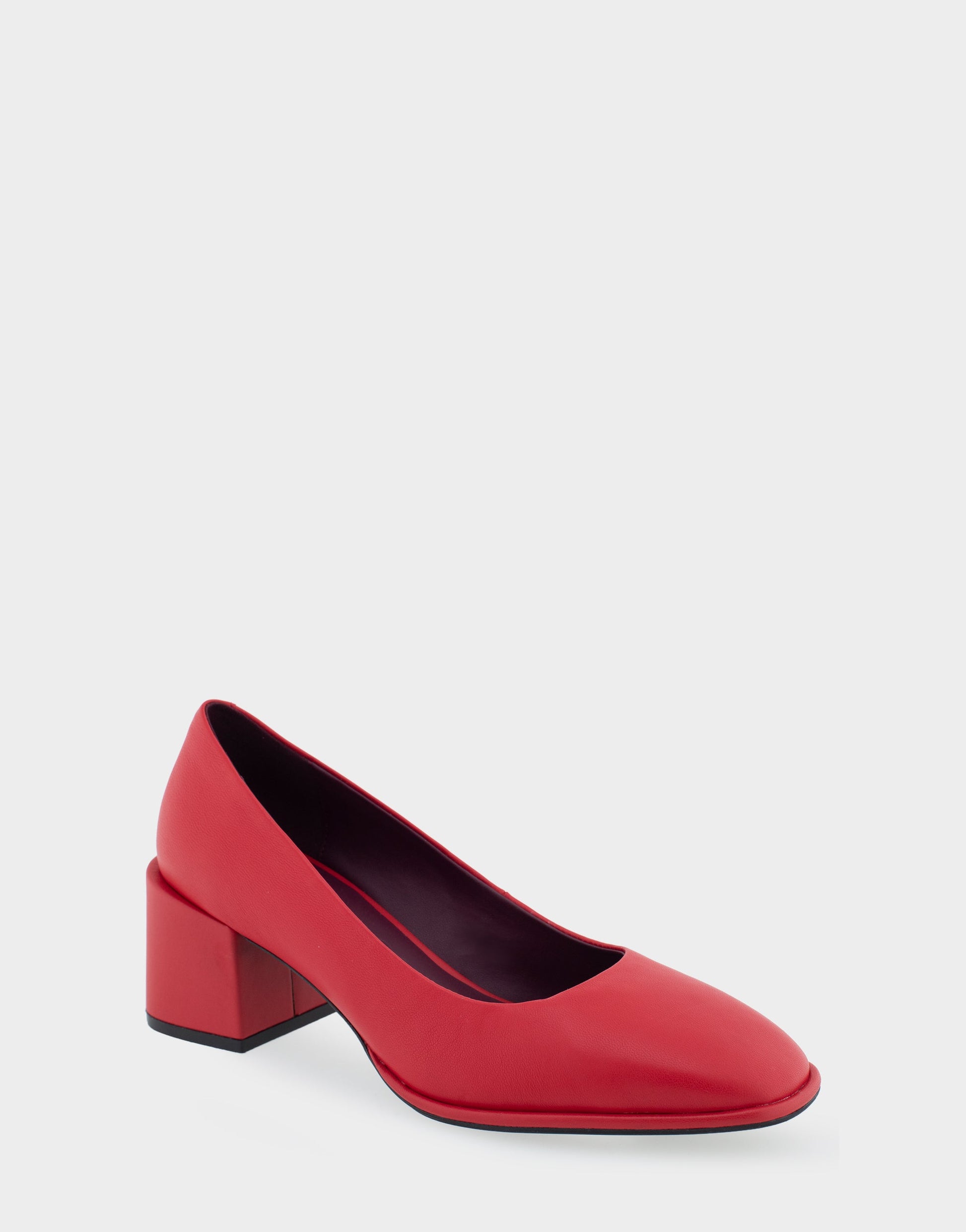 Aerosoles Alae Racing Red Genuine Leather Mid Heel Pump