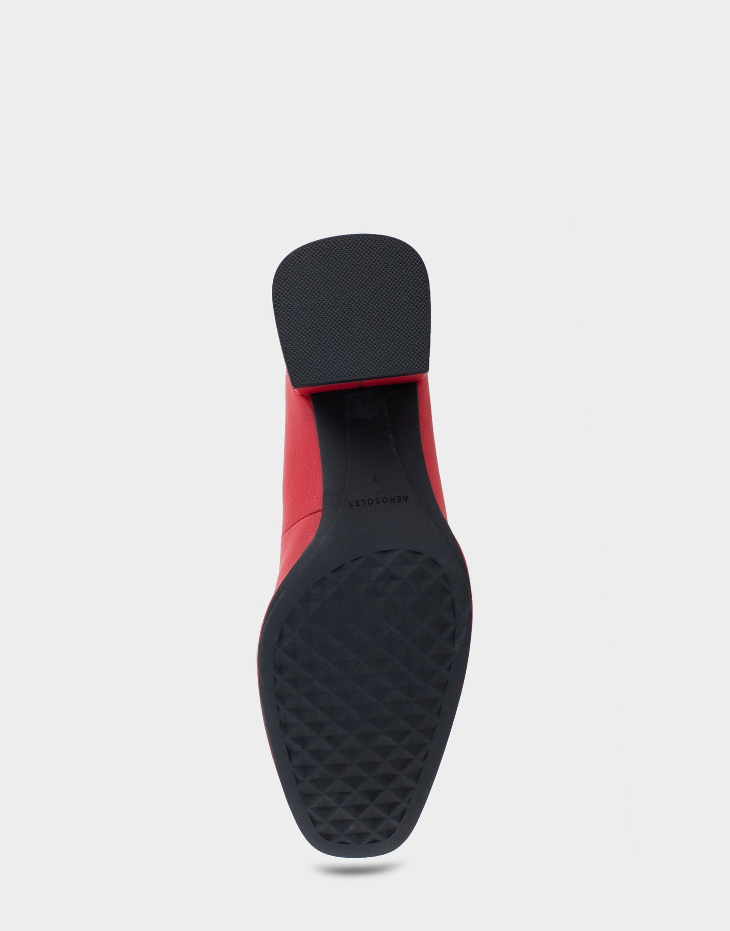 Aerosoles Alae Racing Red Genuine Leather Mid Heel Pump