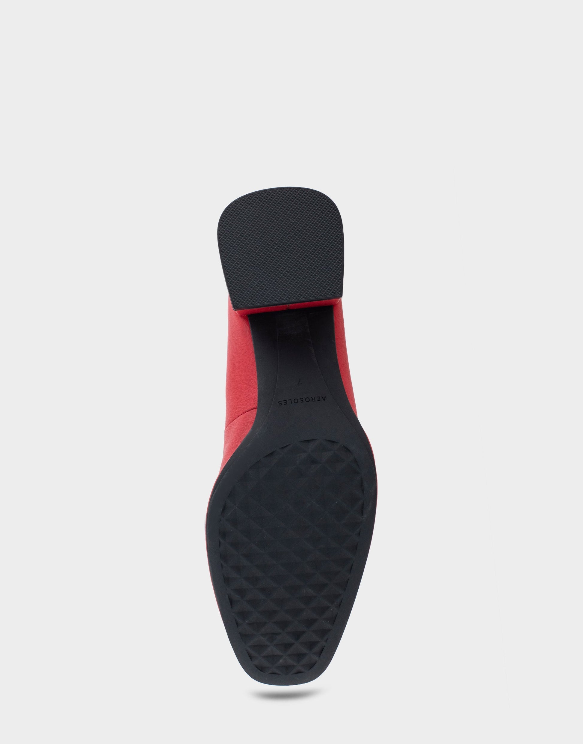 Aerosoles Alae Racing Red Genuine Leather Mid Heel Pump
