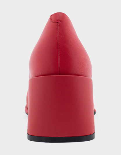 Aerosoles Alae Racing Red Genuine Leather Mid Heel Pump