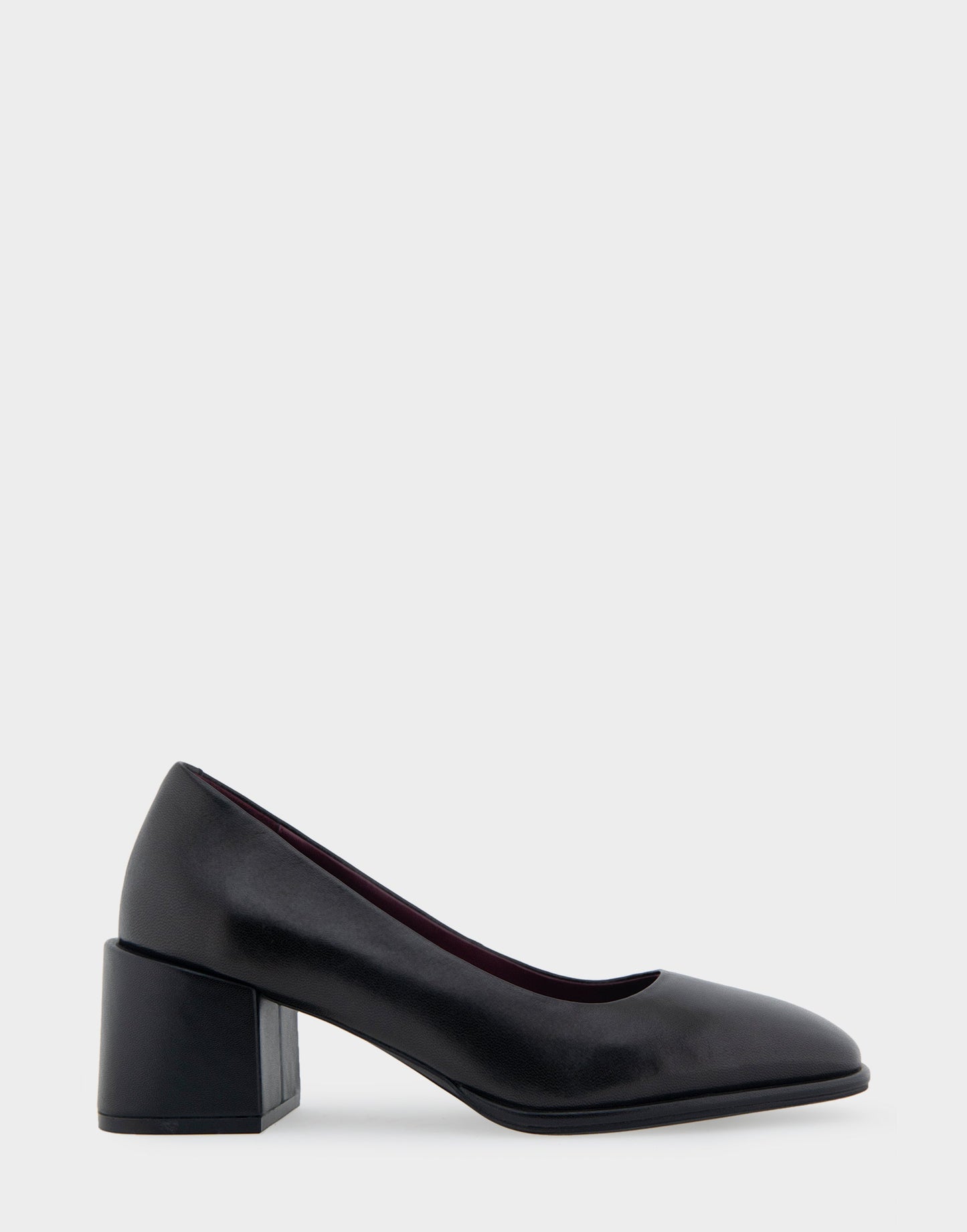 Aerosoles Alae Black Genuine Leather Mid Heel Pump