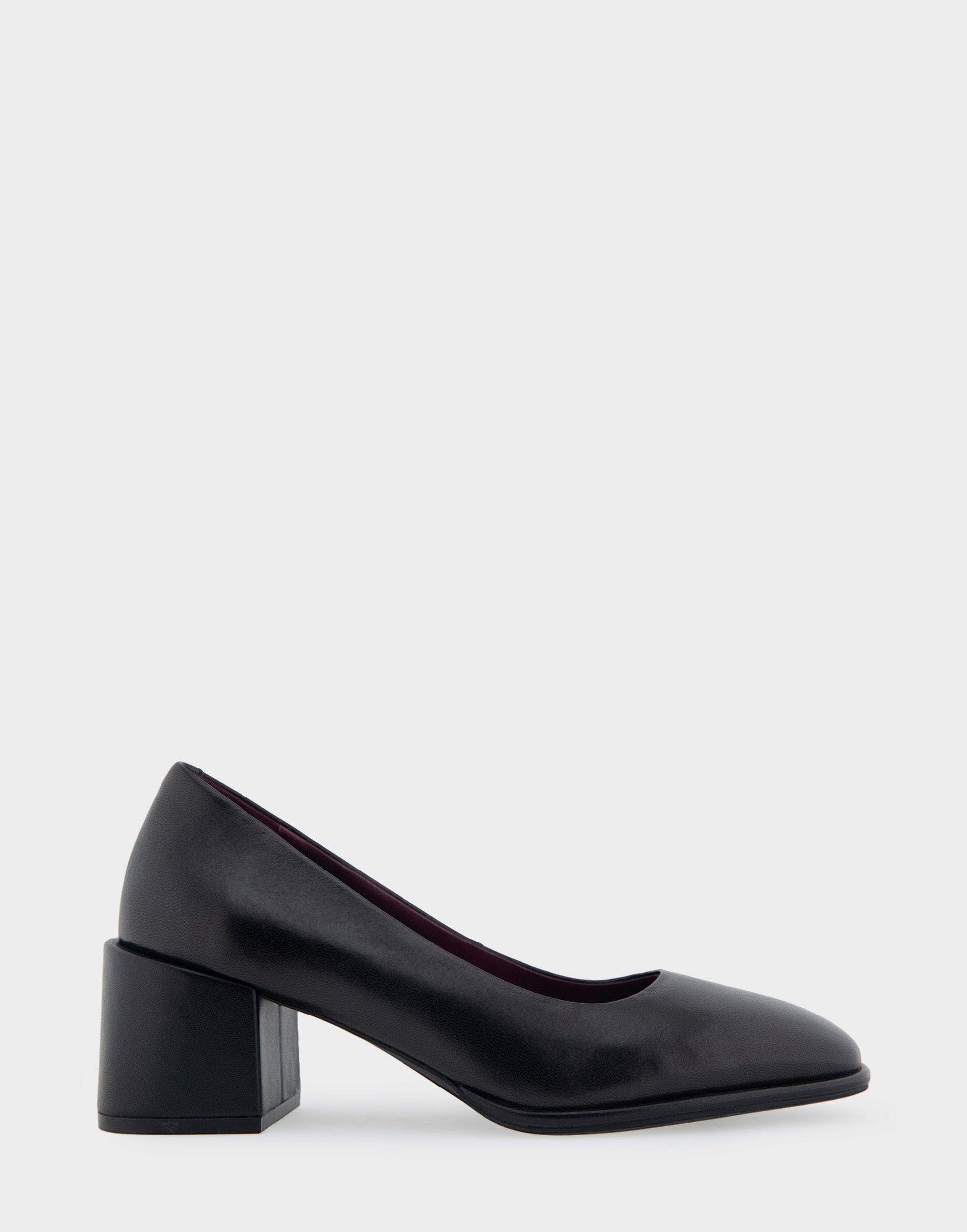 Aerosoles Alae Black Genuine Leather Mid Heel Pump