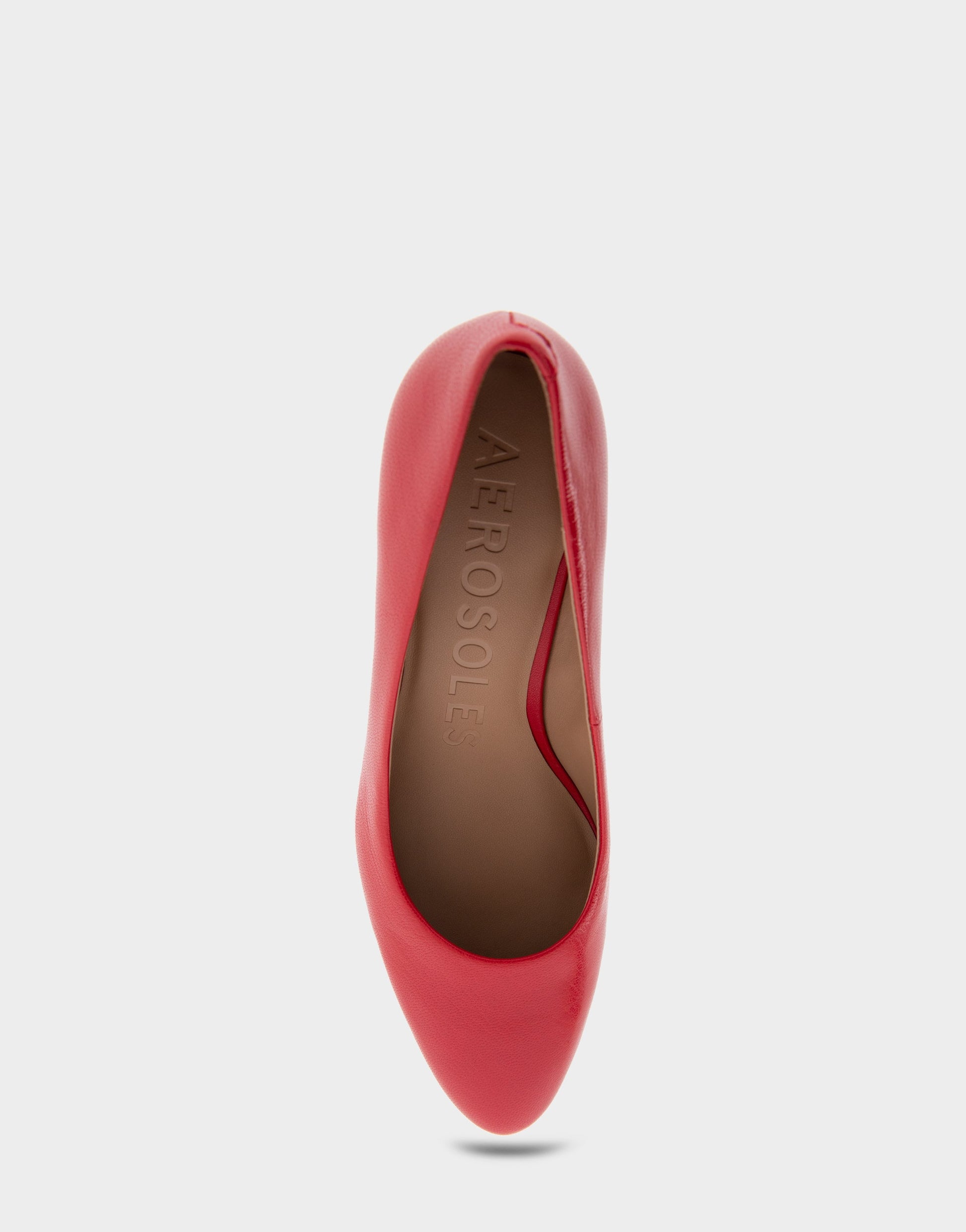 Aerosoles Betsy Racing Red Leather Mid Heel Pump