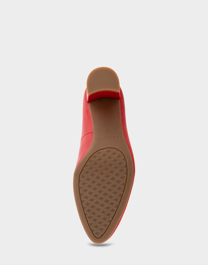 Aerosoles Betsy Racing Red Leather Mid Heel Pump