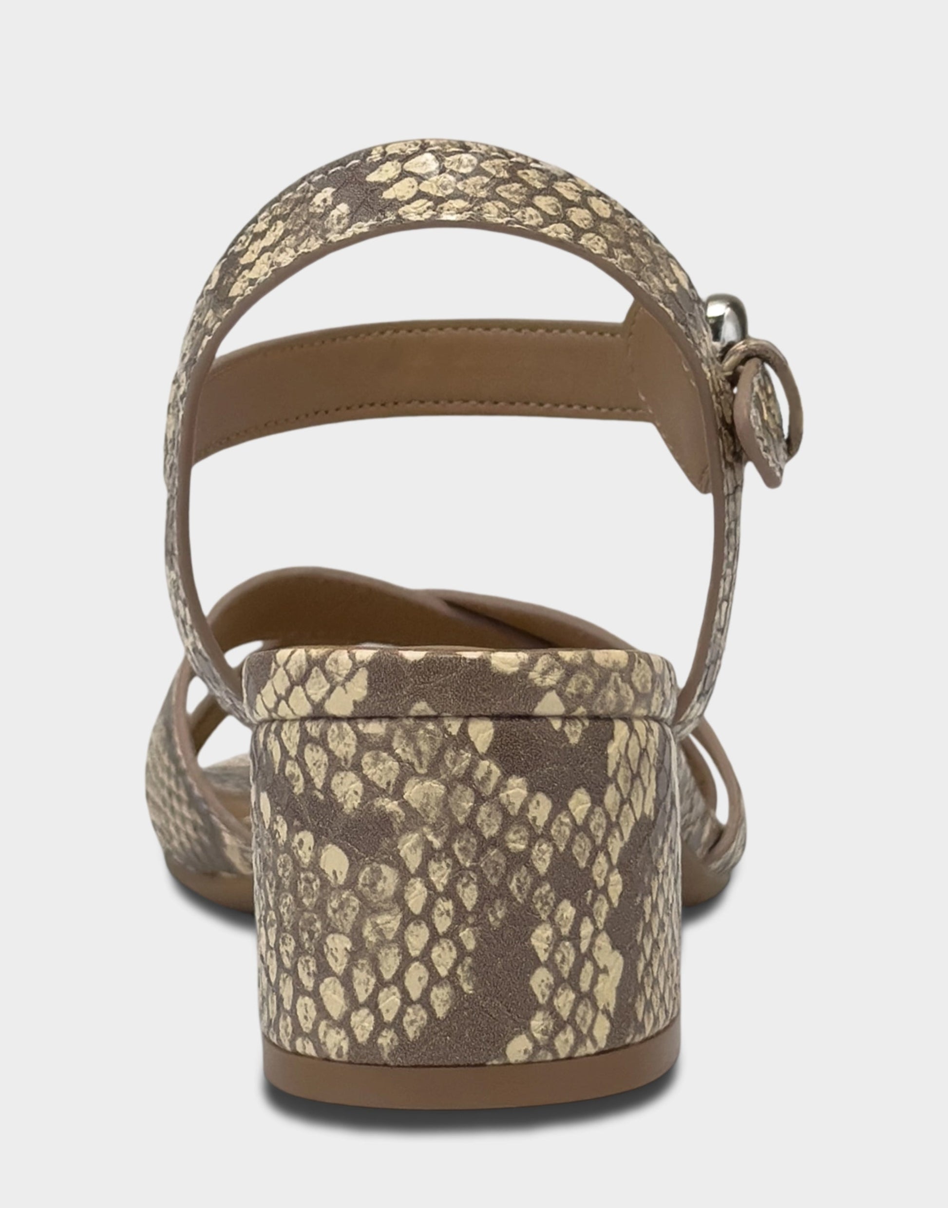 Aerosoles Women's Heeled Sandal in Pale Yellow Faux Snake Print