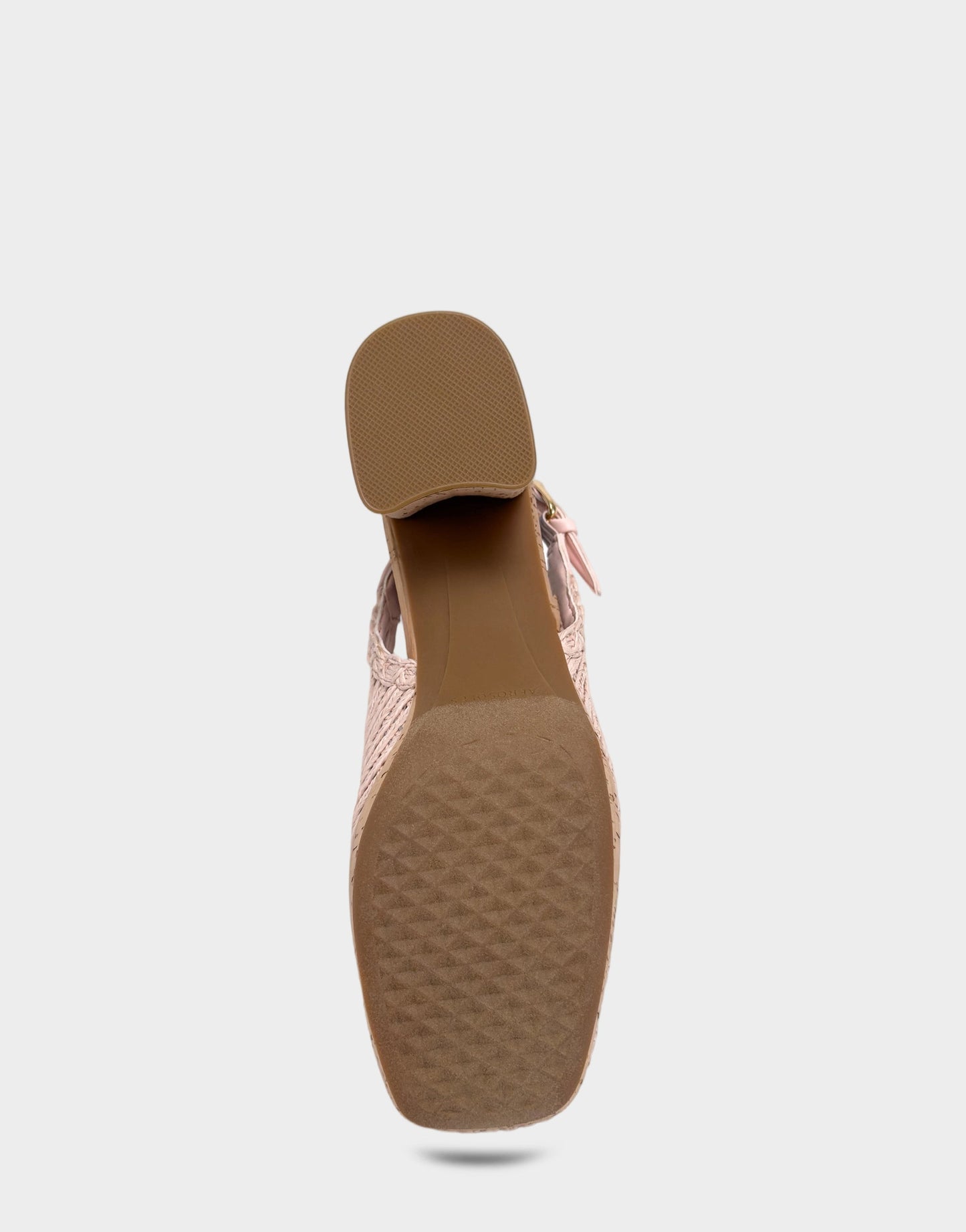 Aerosoles Santina Platform Slingback Loafer In Pale Pink Embroidered Raffia