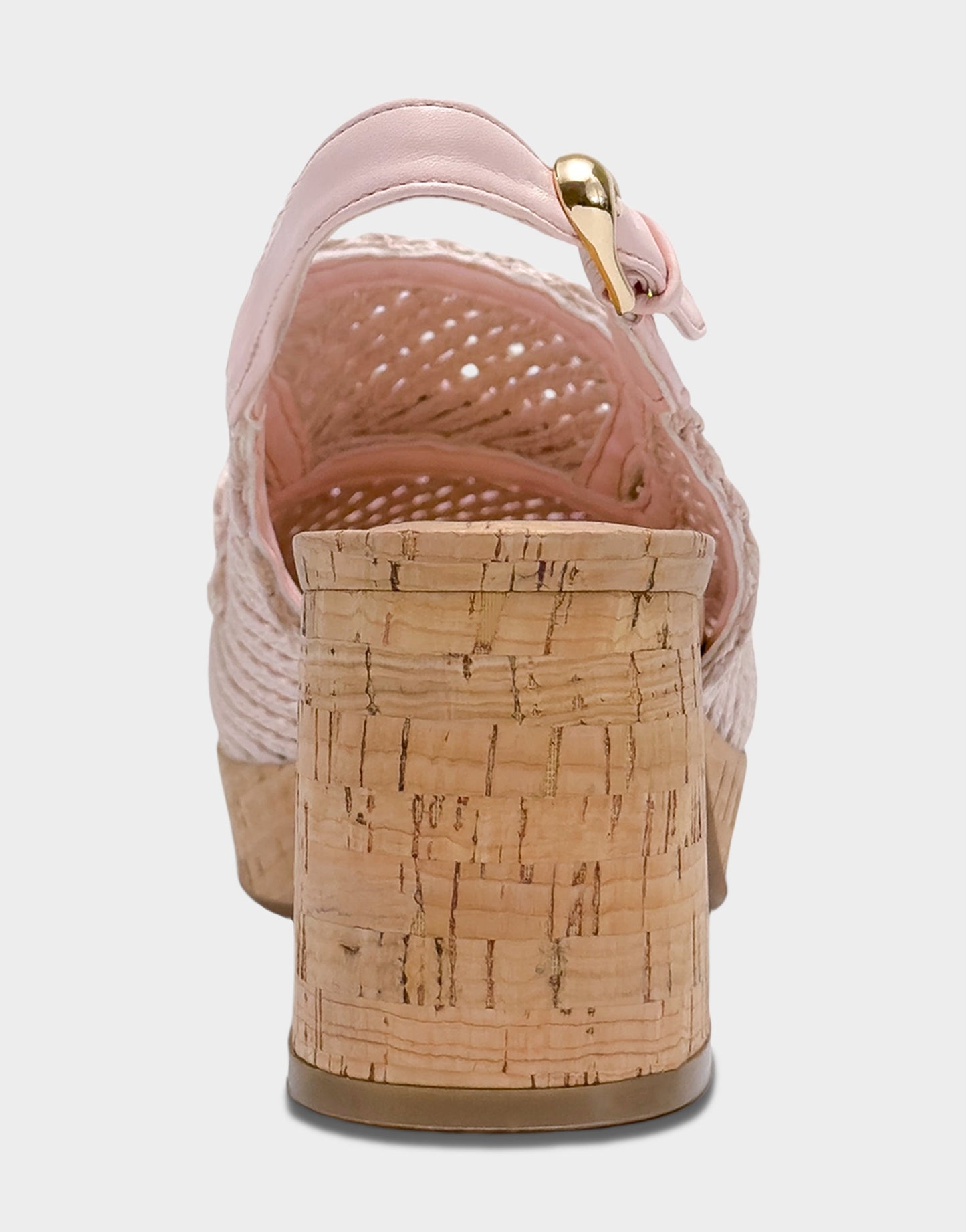 Aerosoles Santina Platform Slingback Loafer In Pale Pink Embroidered Raffia