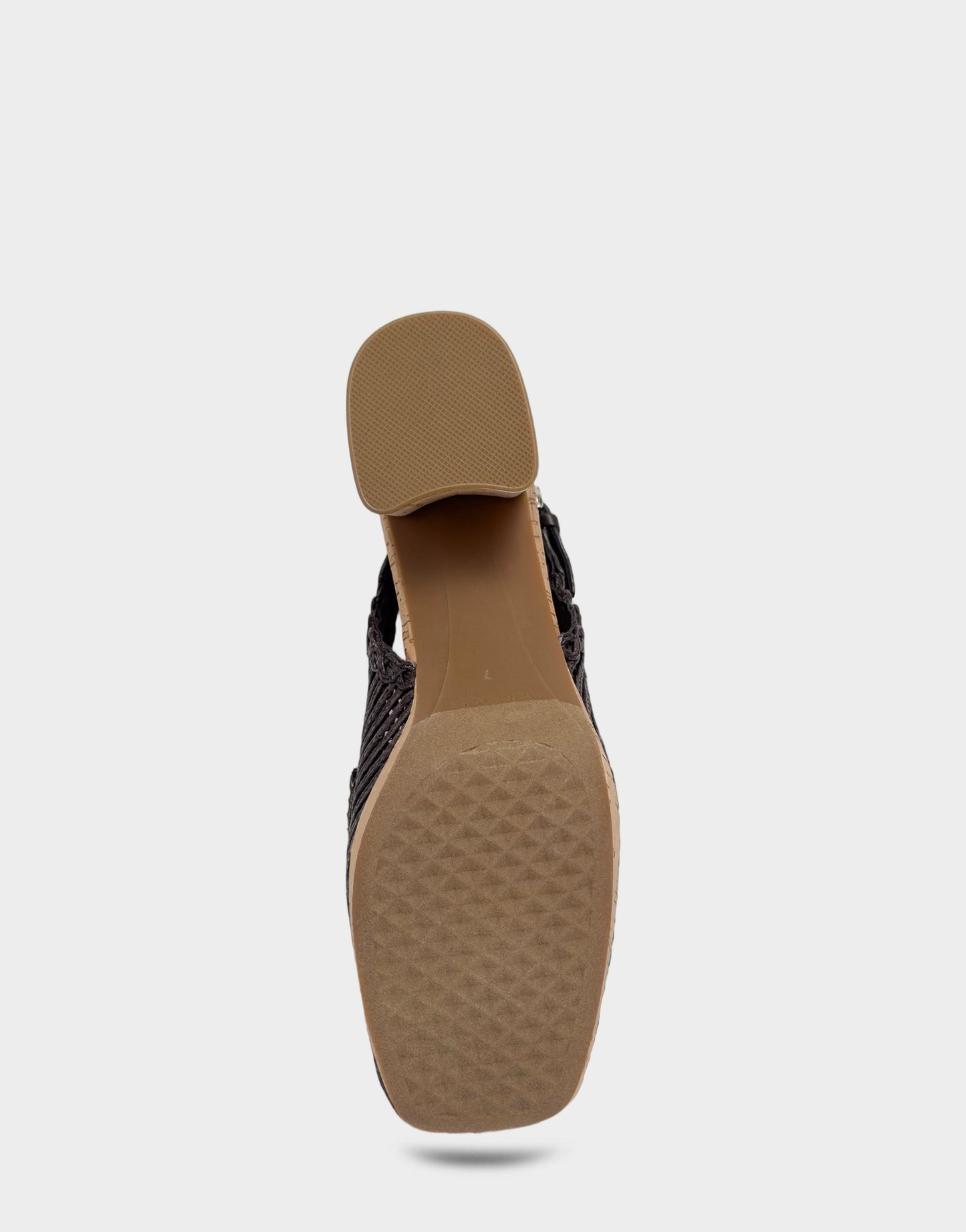 Aerosoles Santina Platform Slingback Loafer In Dark Brown Embroidered Natural Raffia