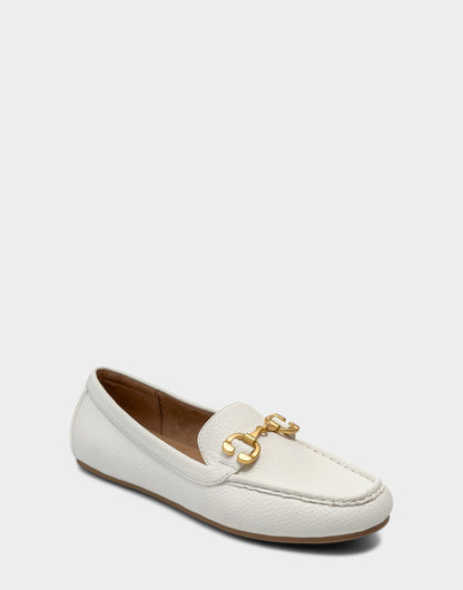 Aerosoles Women's Casual Loafer in White Faux Pebbled